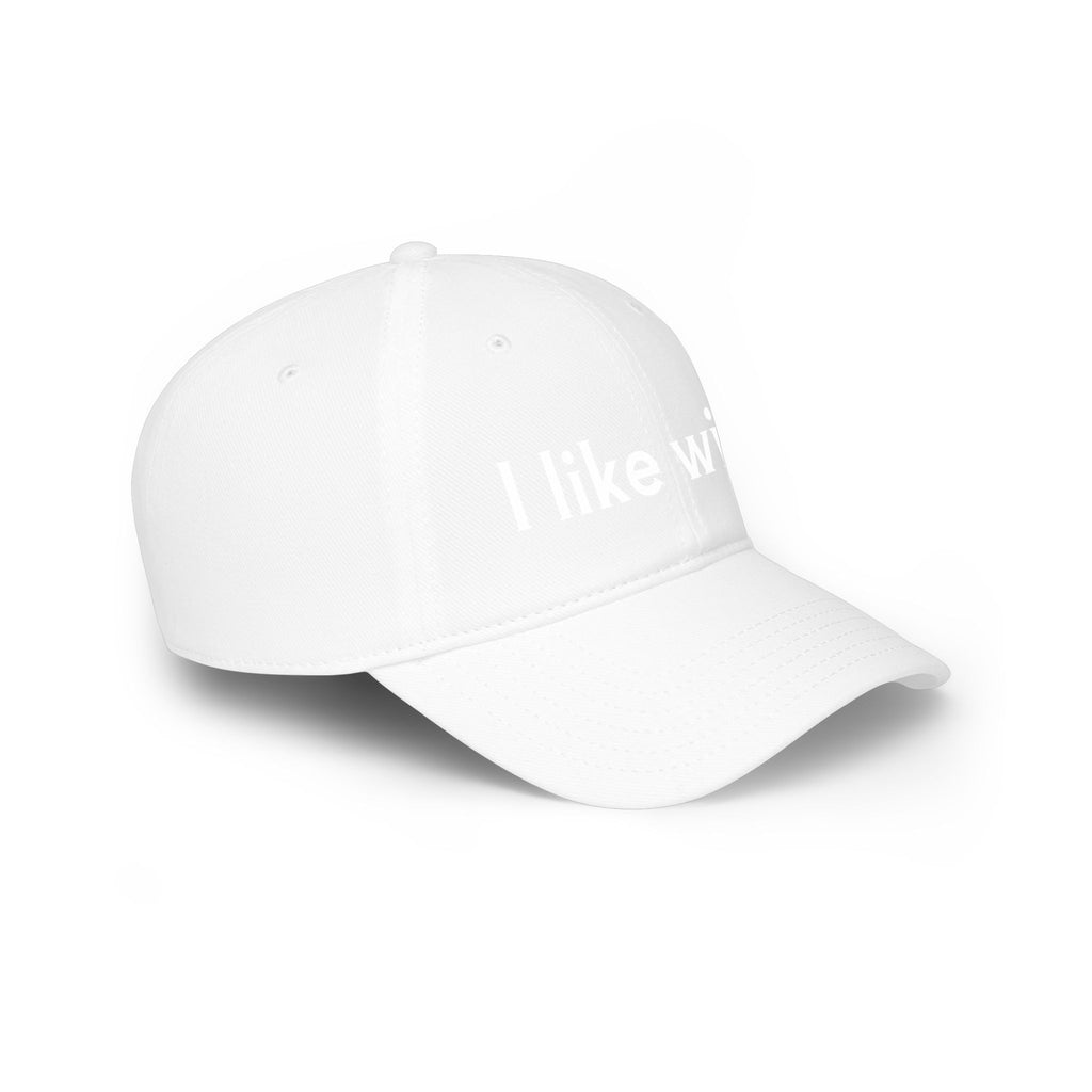 I Like Wine Baseball Cap — Casual Red Low-Profile Wine Lover Hat