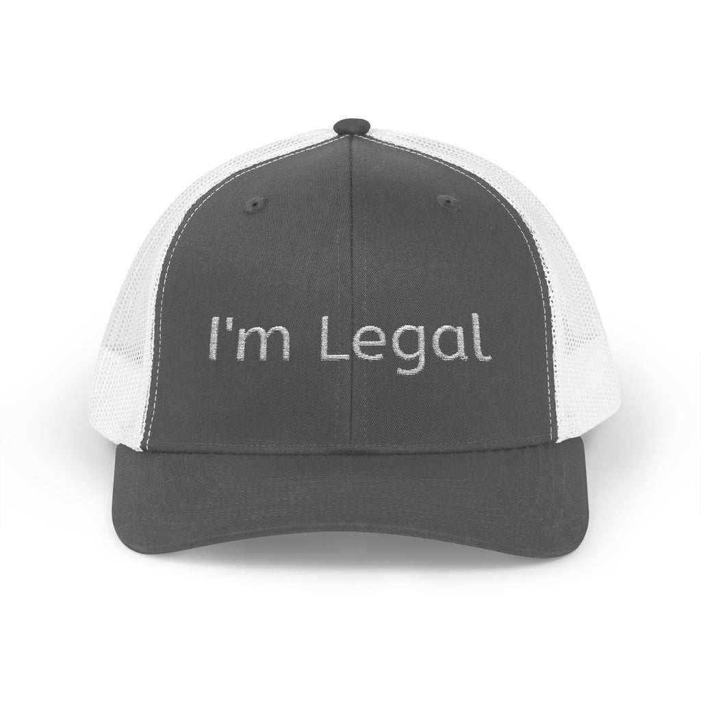 I'm Legal Snapback Trucker Cap – Bold Embroidered Statement Hat for New Citizens & Pride Celebrations