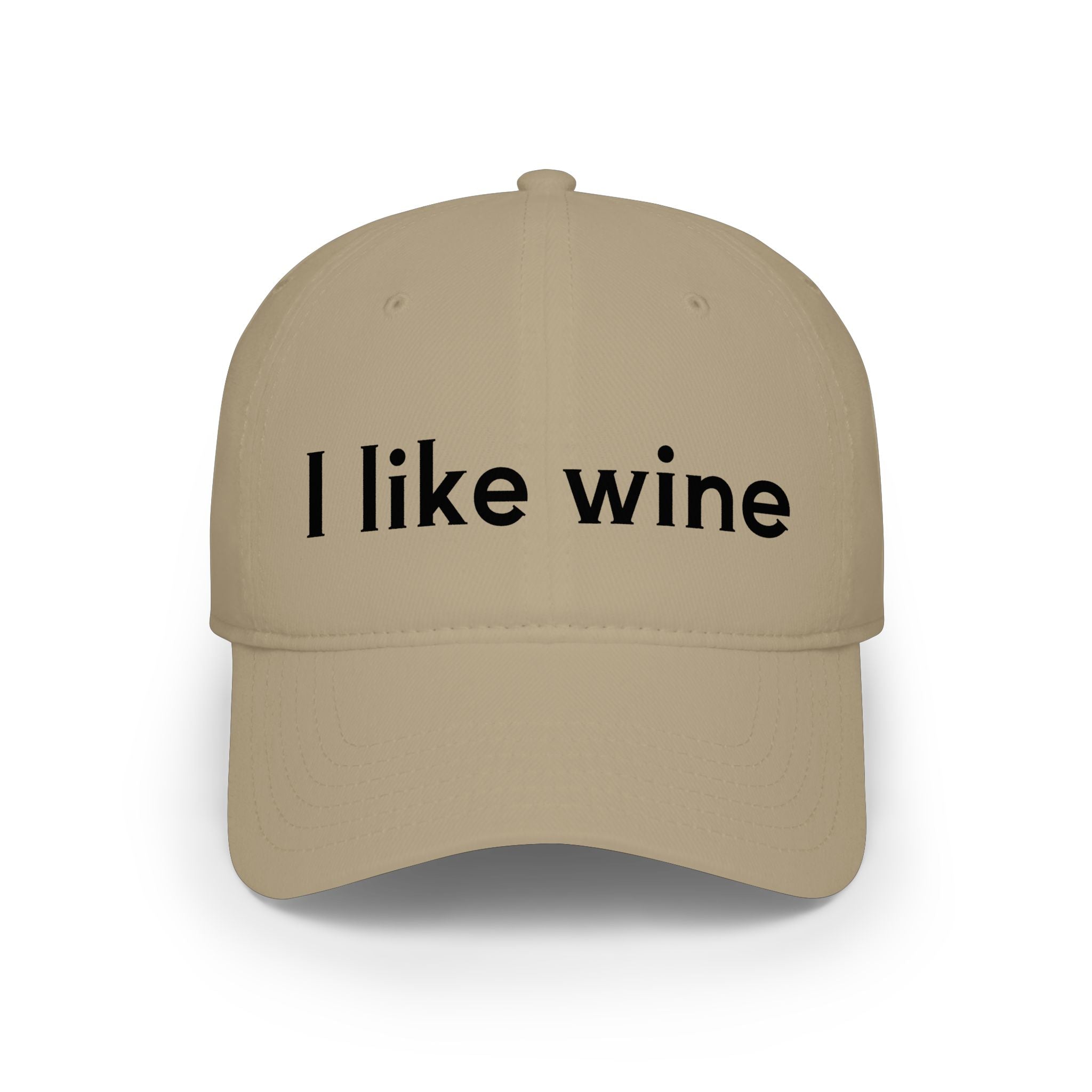 I Like Wine Baseball Cap — Casual Red Low-Profile Wine Lover Hat