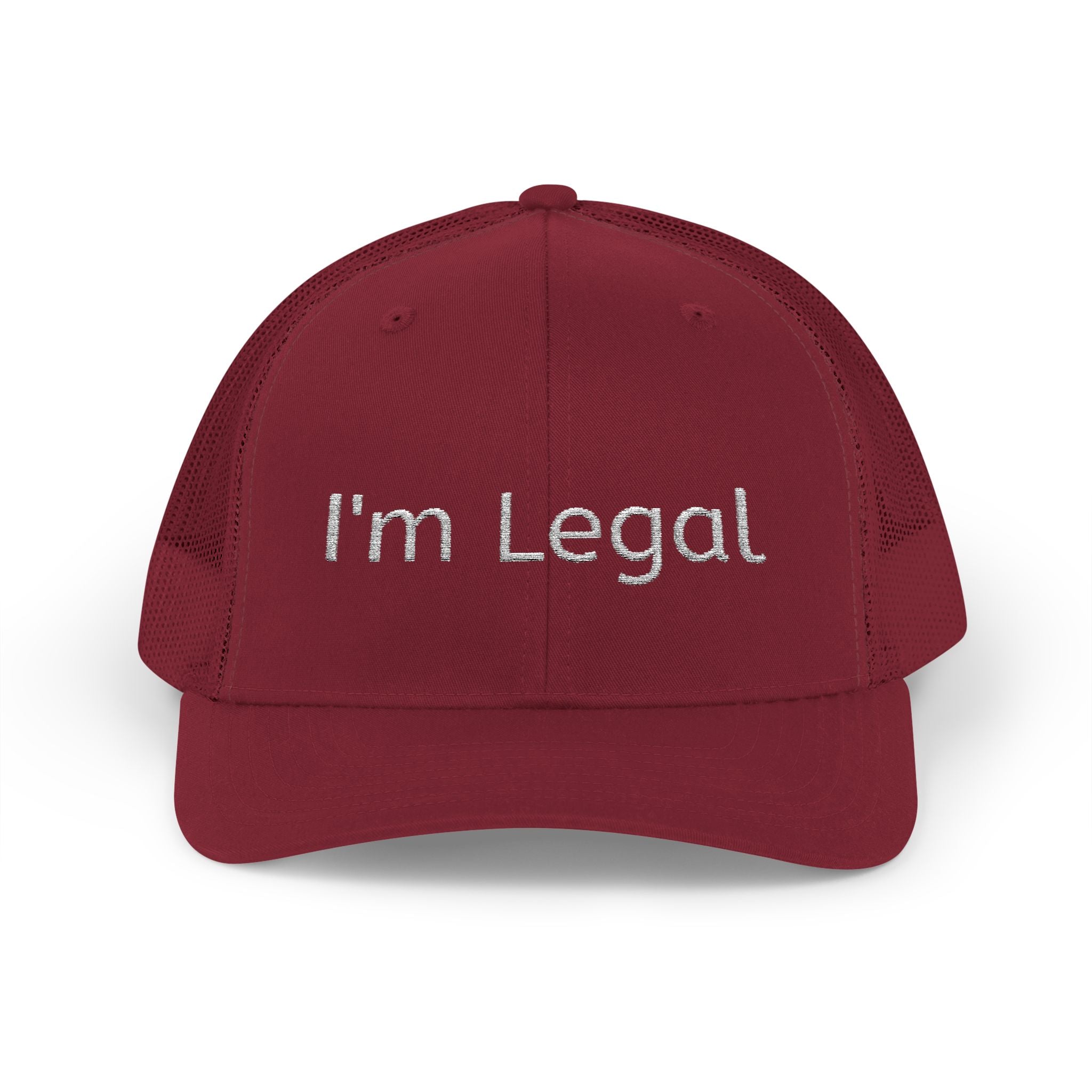 I'm Legal Snapback Trucker Cap – Bold Embroidered Statement Hat for New Citizens & Pride Celebrations