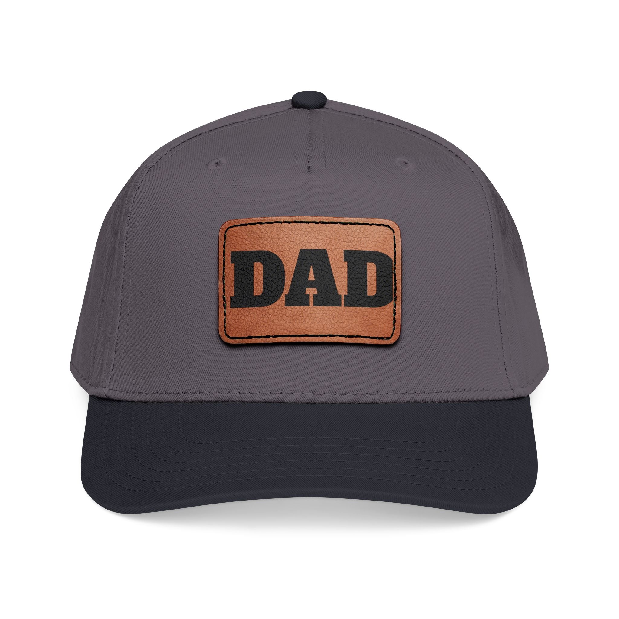 Dad Leather Patch Baseball Cap — Rustic Fathers Day Hat