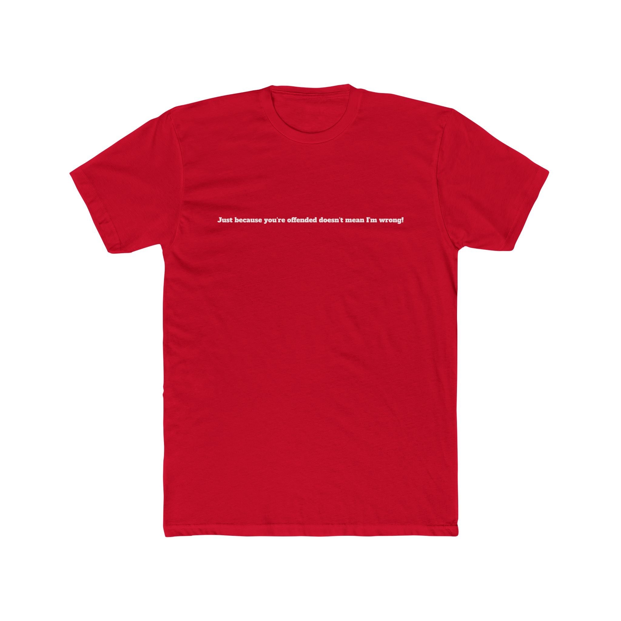Minimalist Text Tee — “And because peace affects doesn’t mean I’m running” Crew
