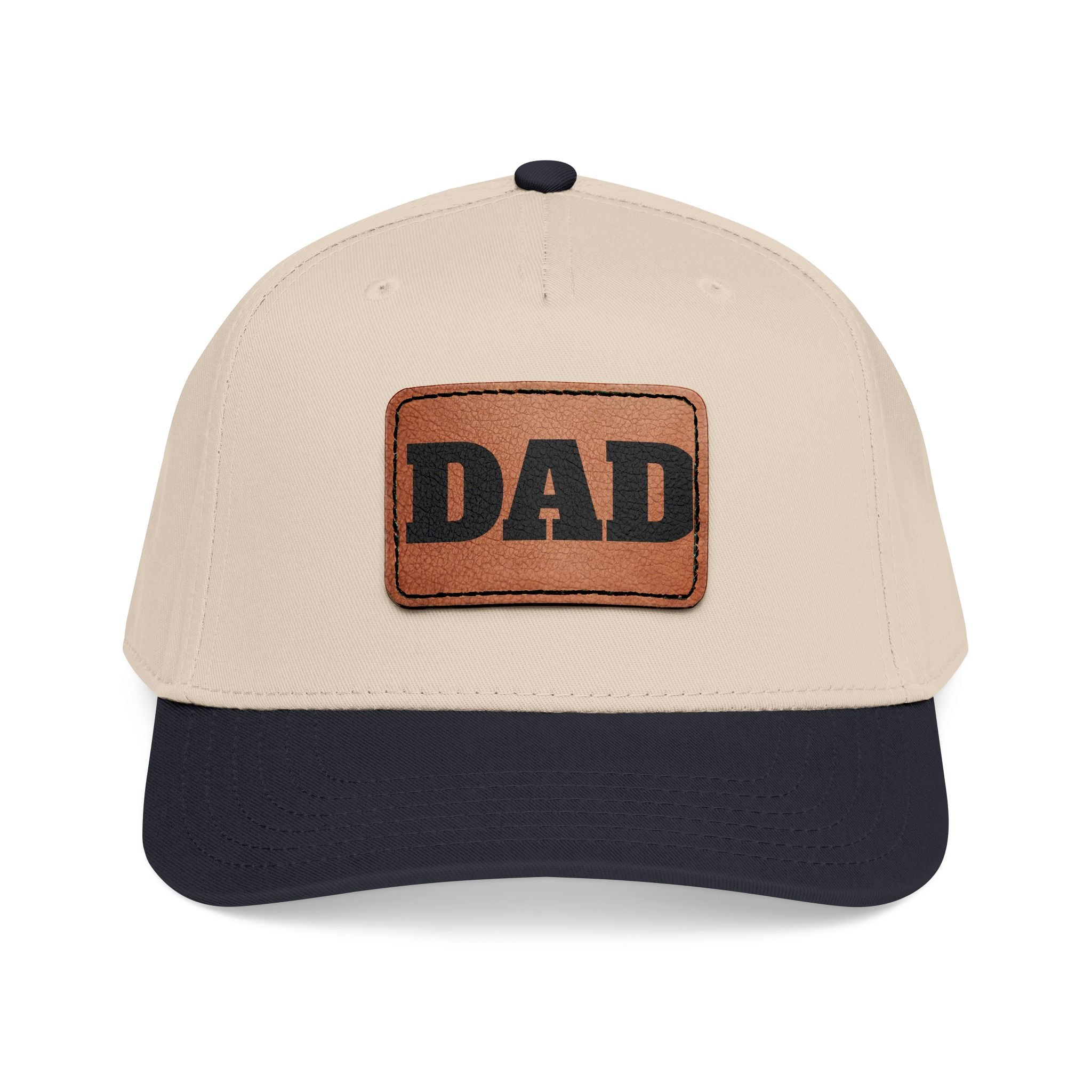 Dad Leather Patch Baseball Cap — Rustic Fathers Day Hat