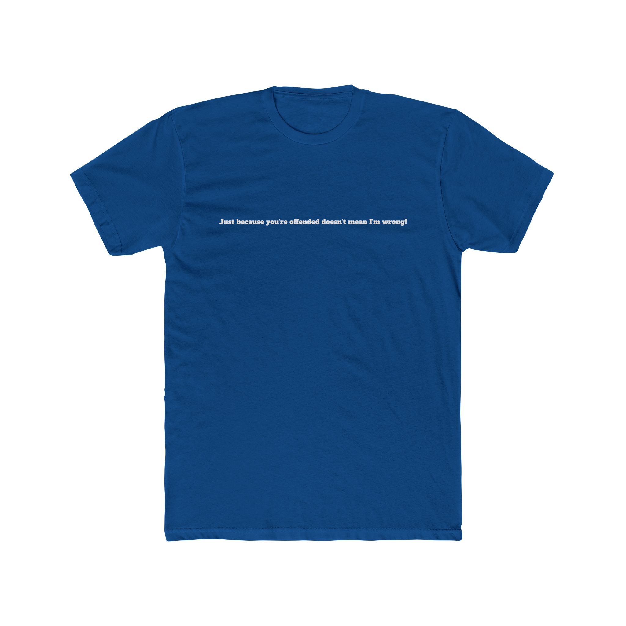 Minimalist Text Tee — “And because peace affects doesn’t mean I’m running” Crew