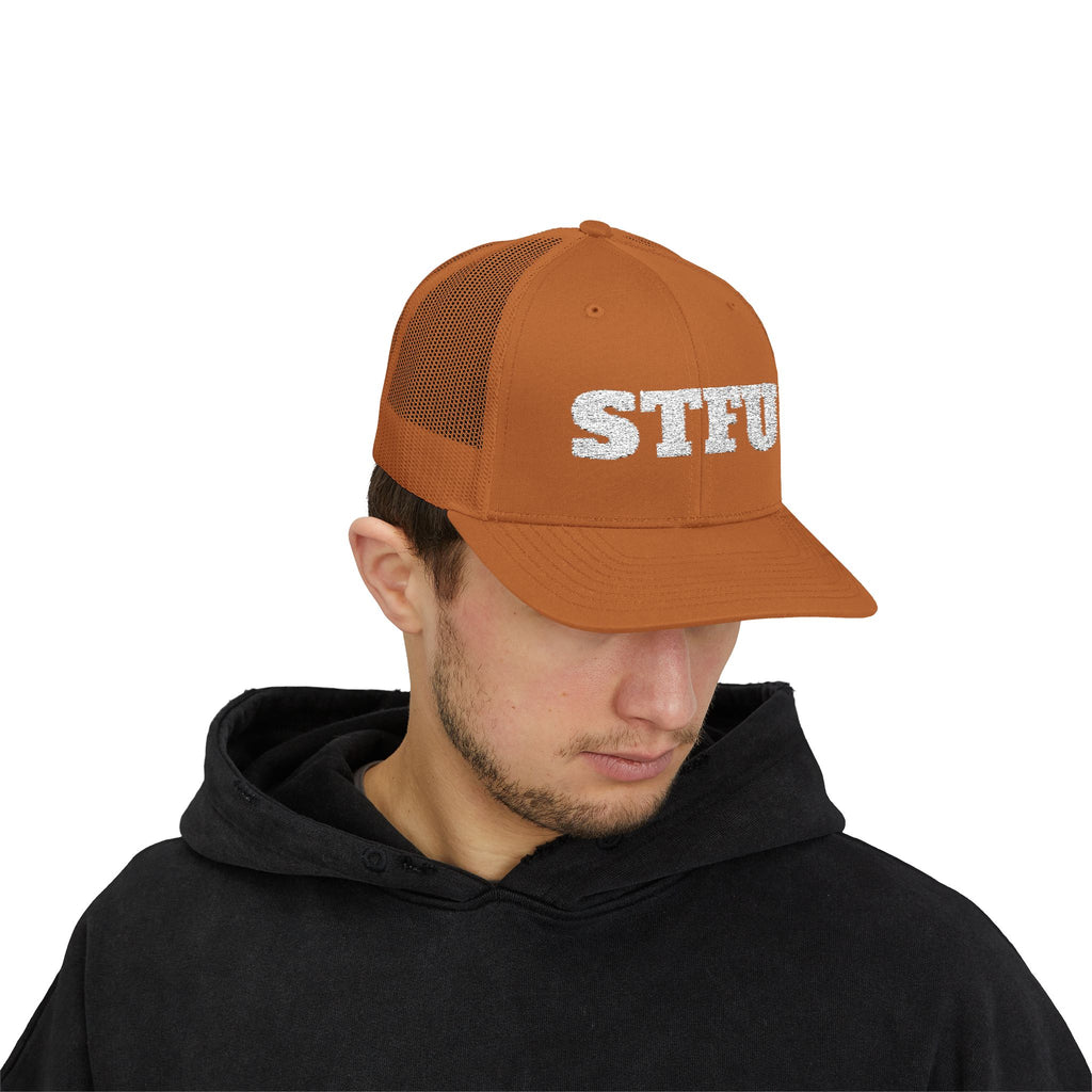 STFU Trucker Cap — Embroidered Snapback Hat