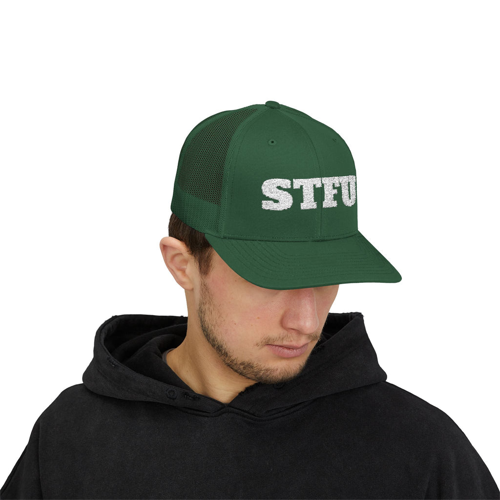 STFU Trucker Cap — Embroidered Snapback Hat