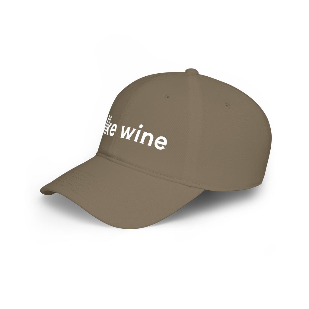 I Like Wine Baseball Cap — Casual Red Low-Profile Wine Lover Hat