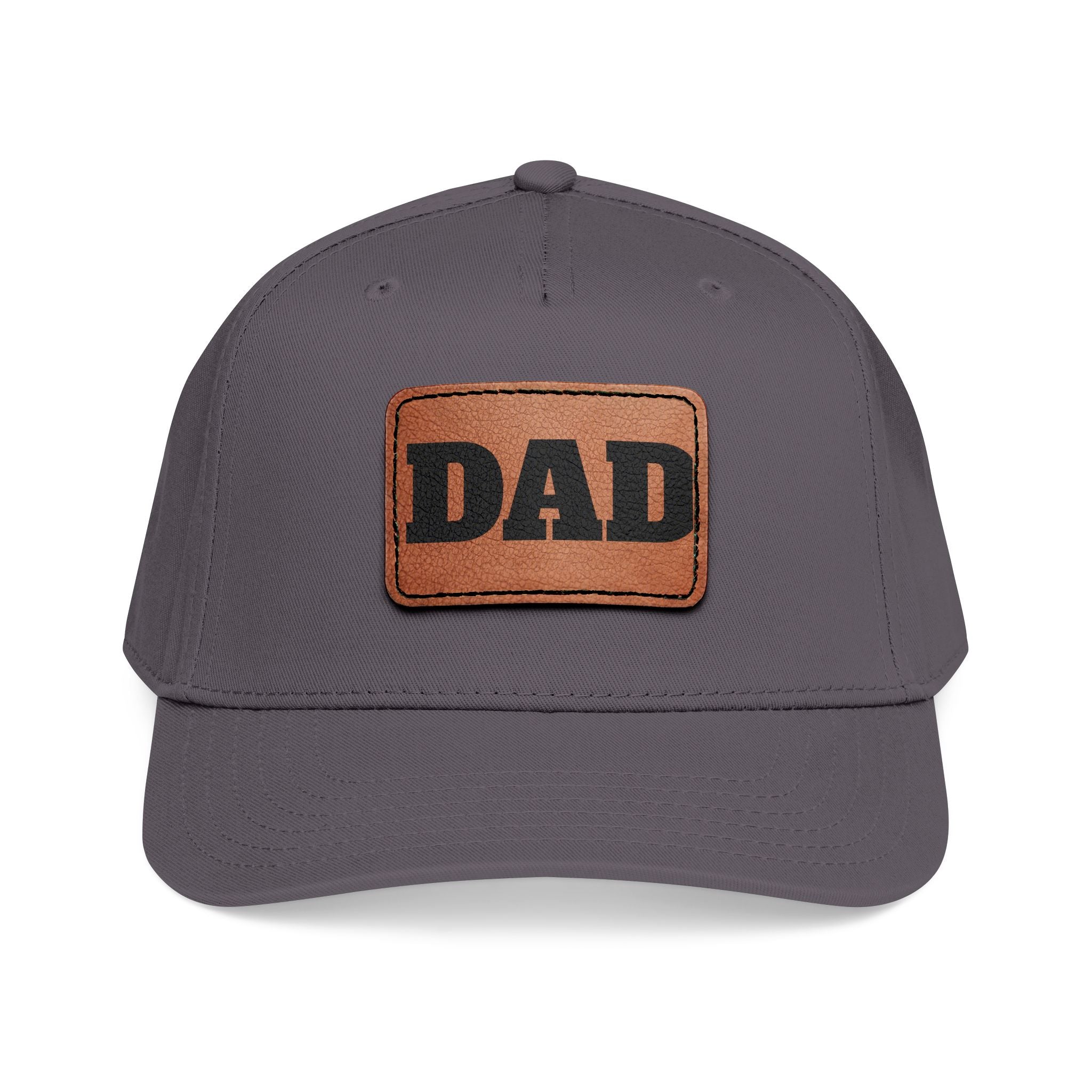 Dad Leather Patch Baseball Cap — Rustic Fathers Day Hat