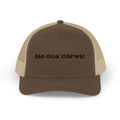 Trucker Cap — "No One Cares!" Embroidered Mesh Snapback