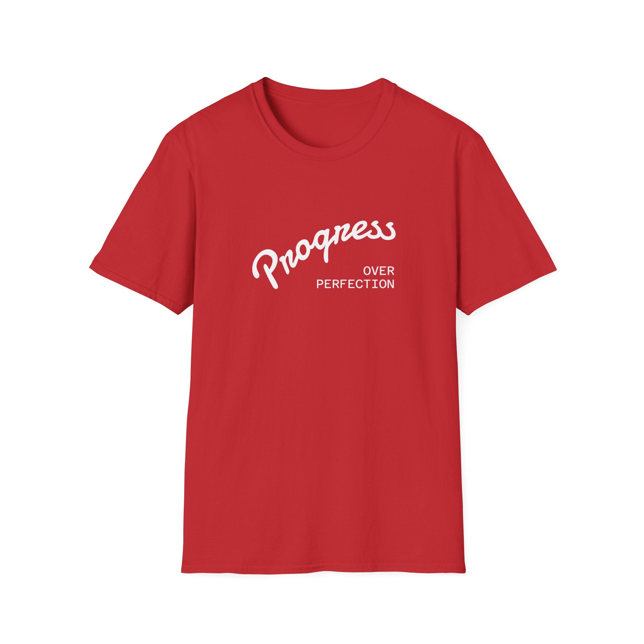 Progress Over Perfection T-Shirt — Inspirational Minimalist Tee