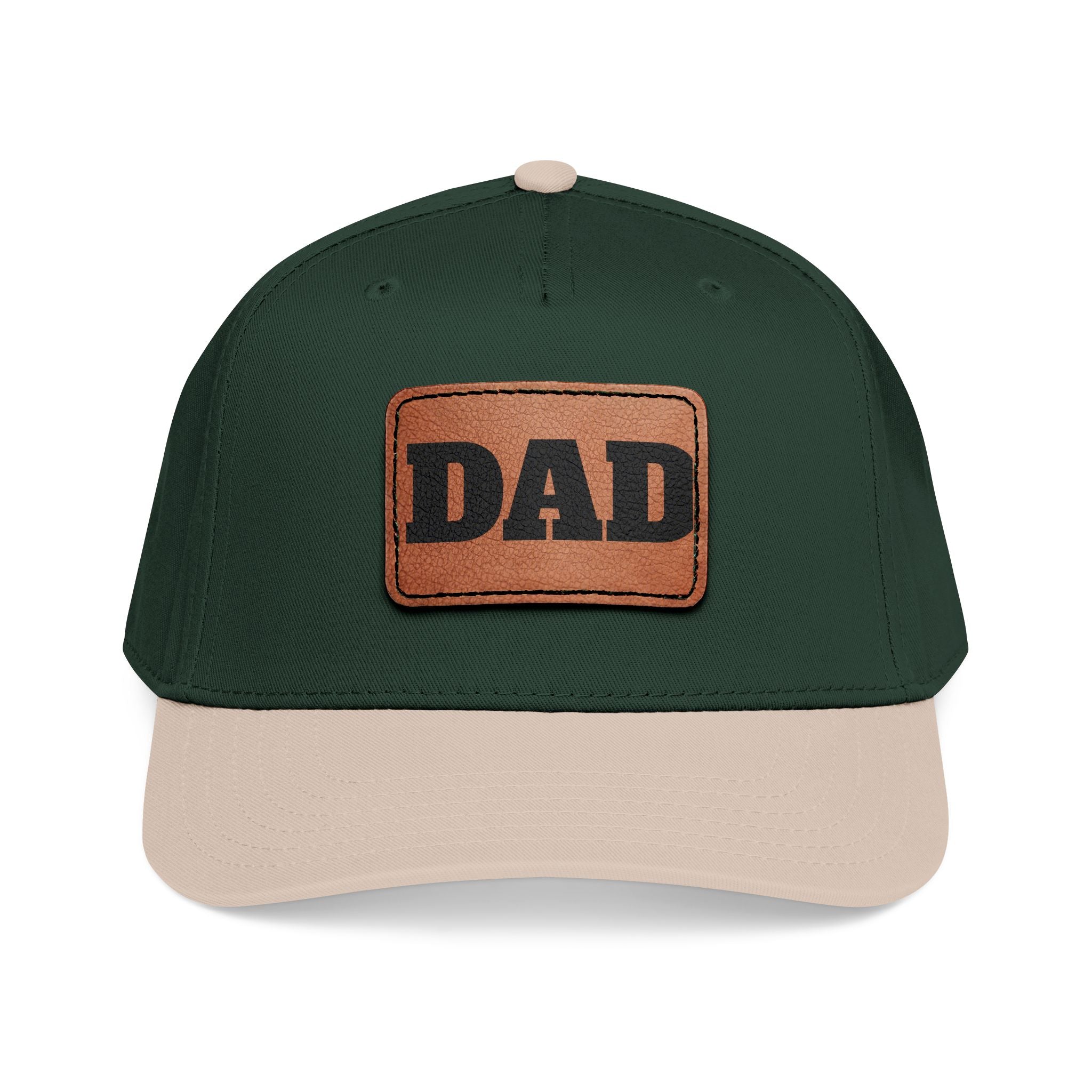 Dad Leather Patch Baseball Cap — Rustic Fathers Day Hat