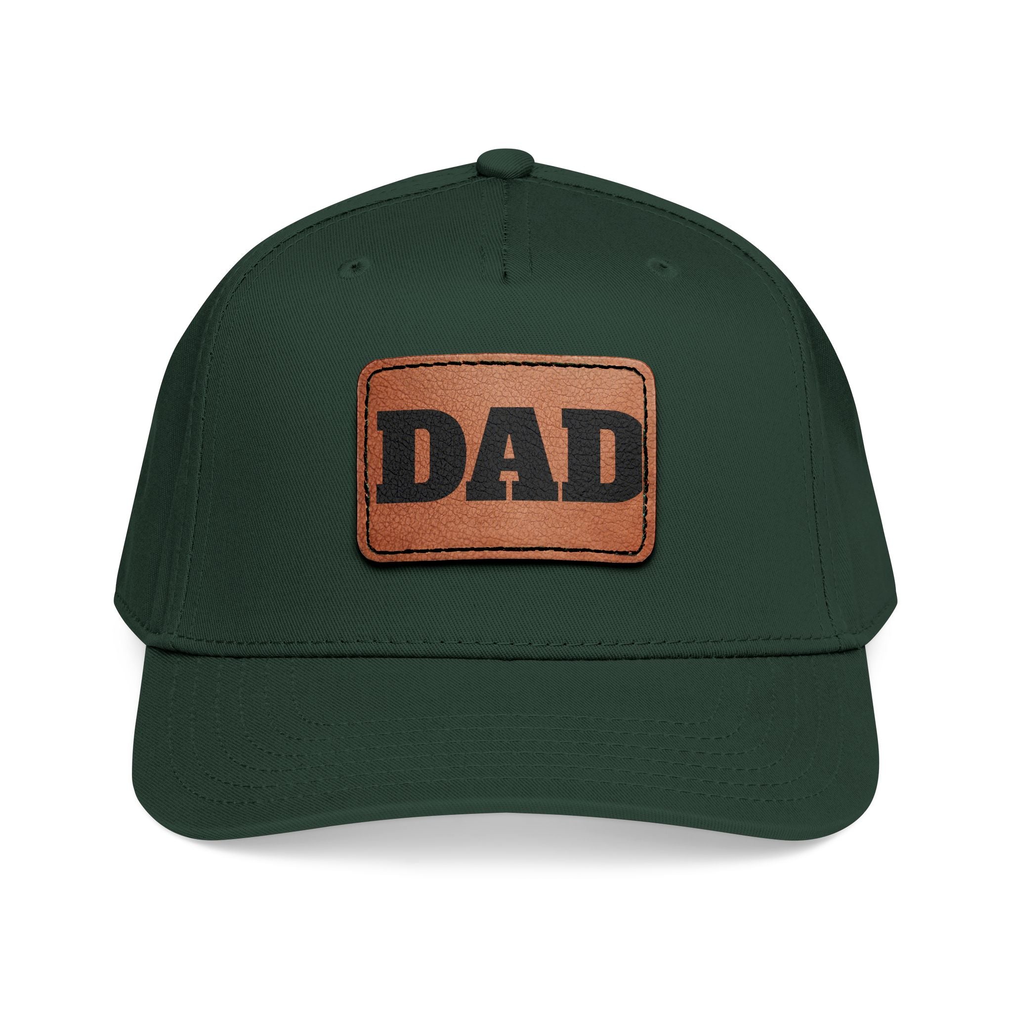 Dad Leather Patch Baseball Cap — Rustic Fathers Day Hat