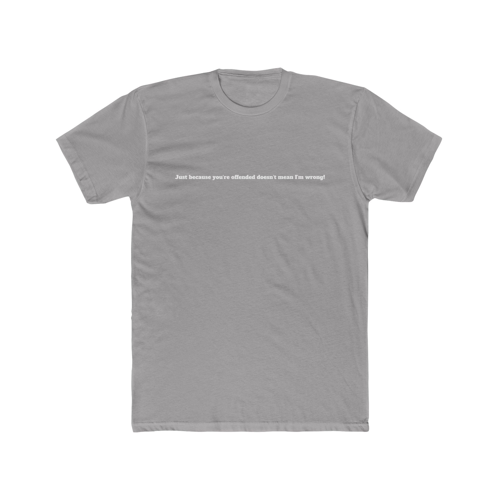Minimalist Text Tee — “And because peace affects doesn’t mean I’m running” Crew