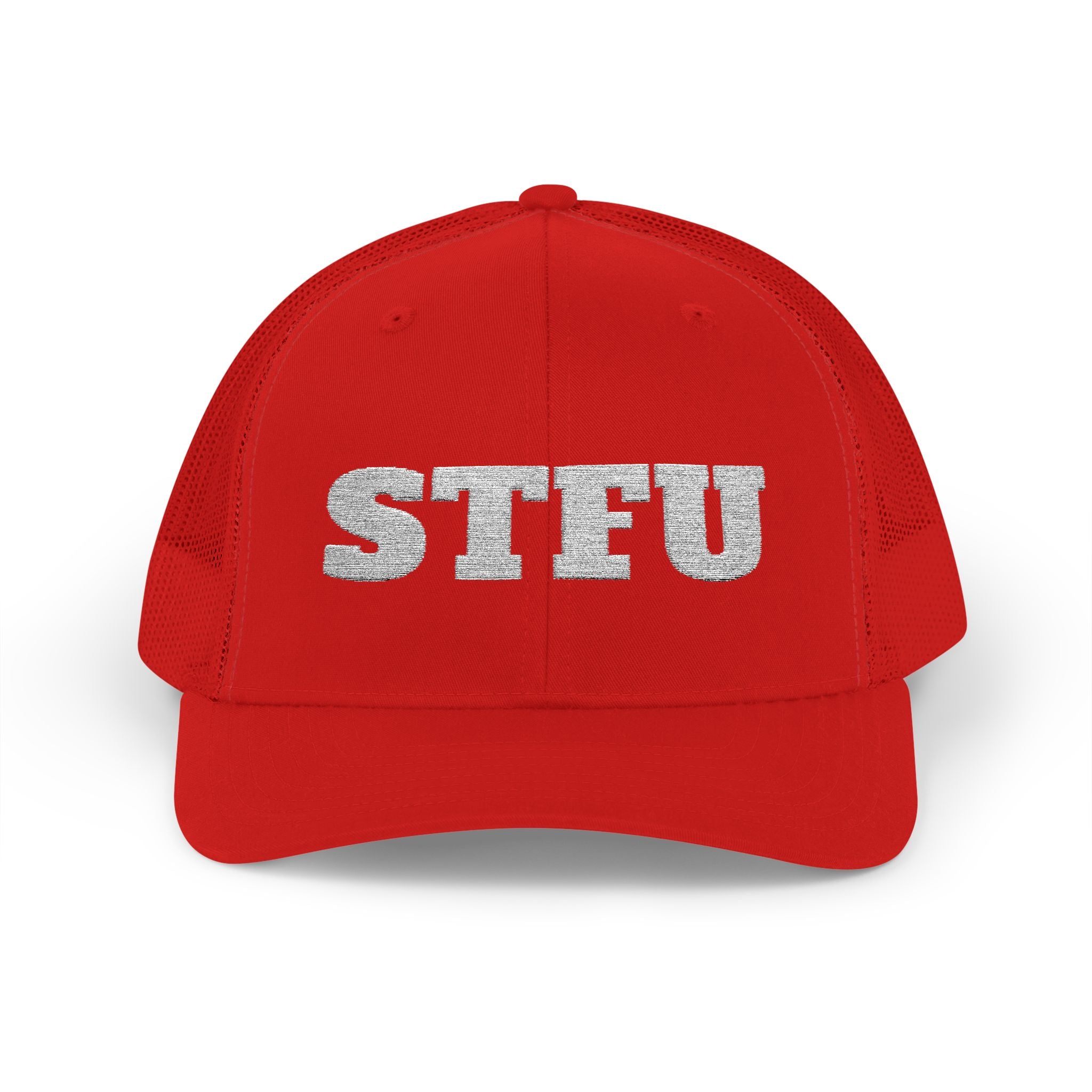 STFU Trucker Cap — Embroidered Snapback Hat