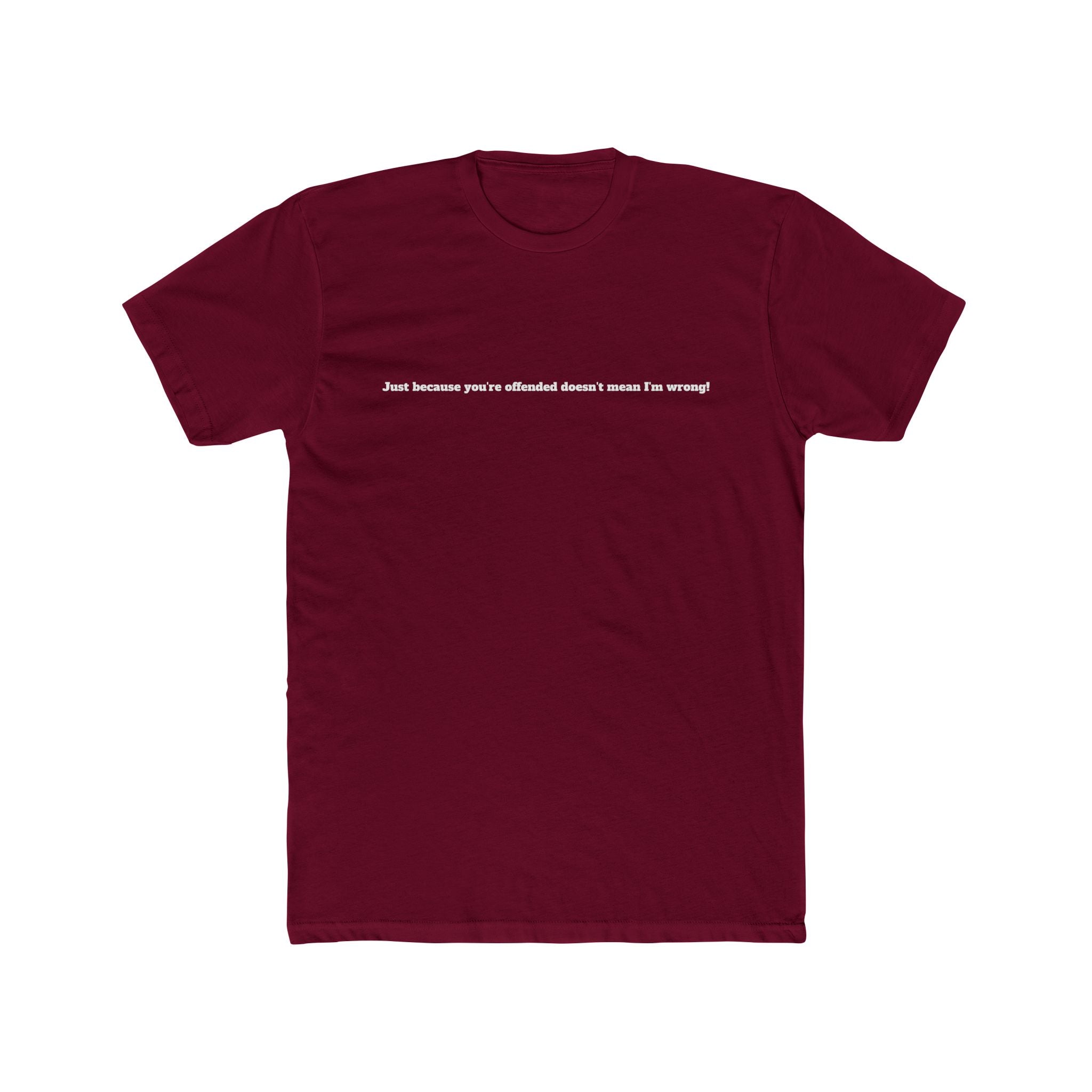 Minimalist Text Tee — “And because peace affects doesn’t mean I’m running” Crew