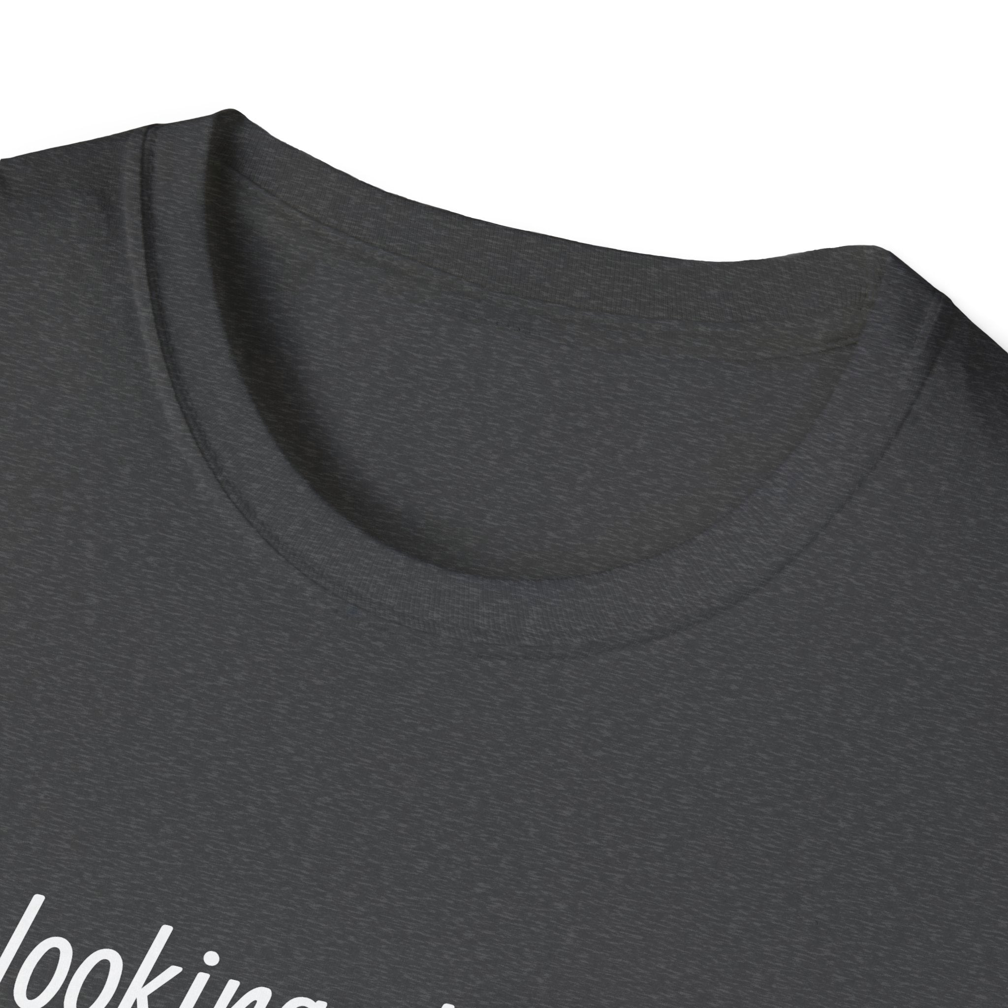 T-Shirt — "Stop looking at my chest!" Funny Statement Tee