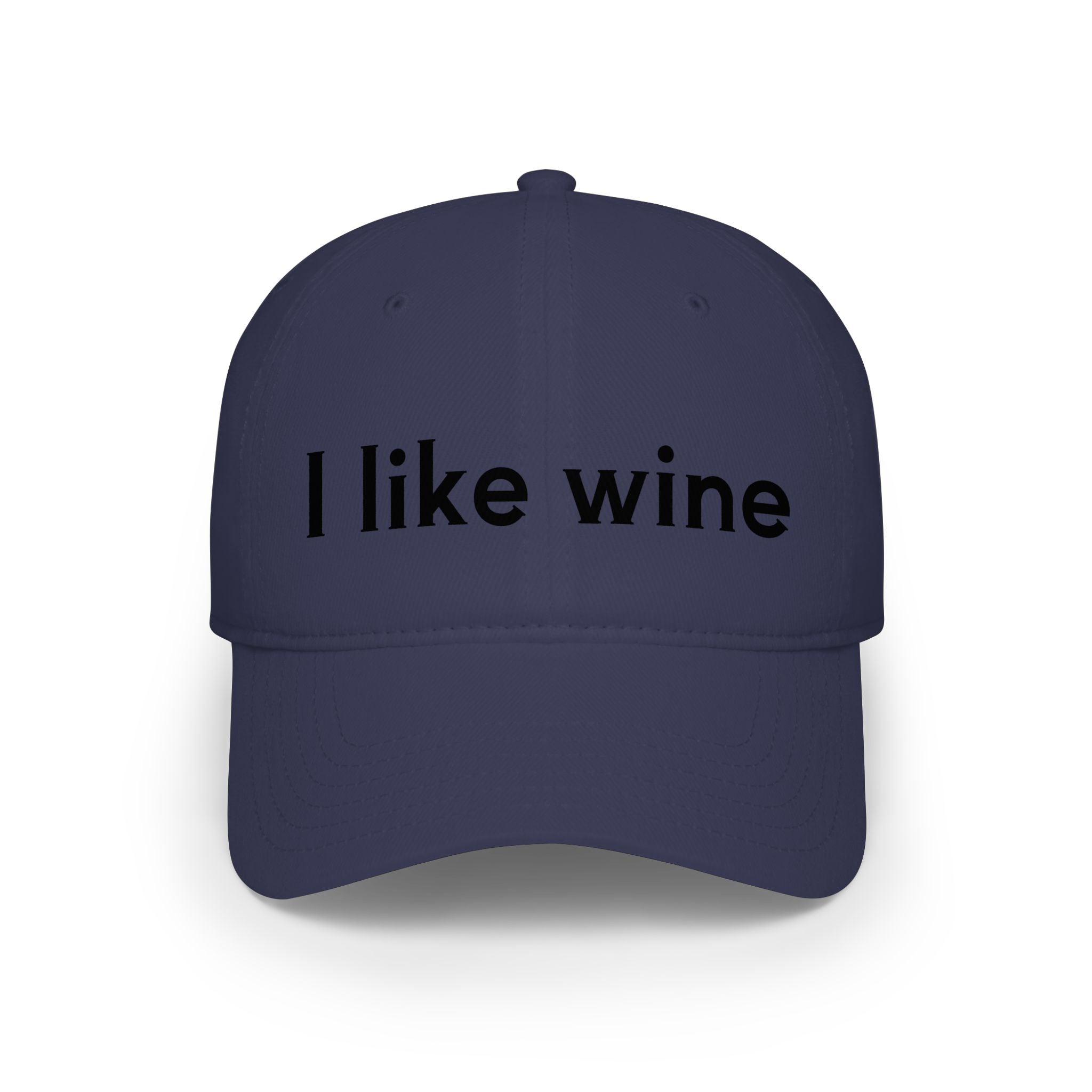 I Like Wine Baseball Cap — Casual Red Low-Profile Wine Lover Hat