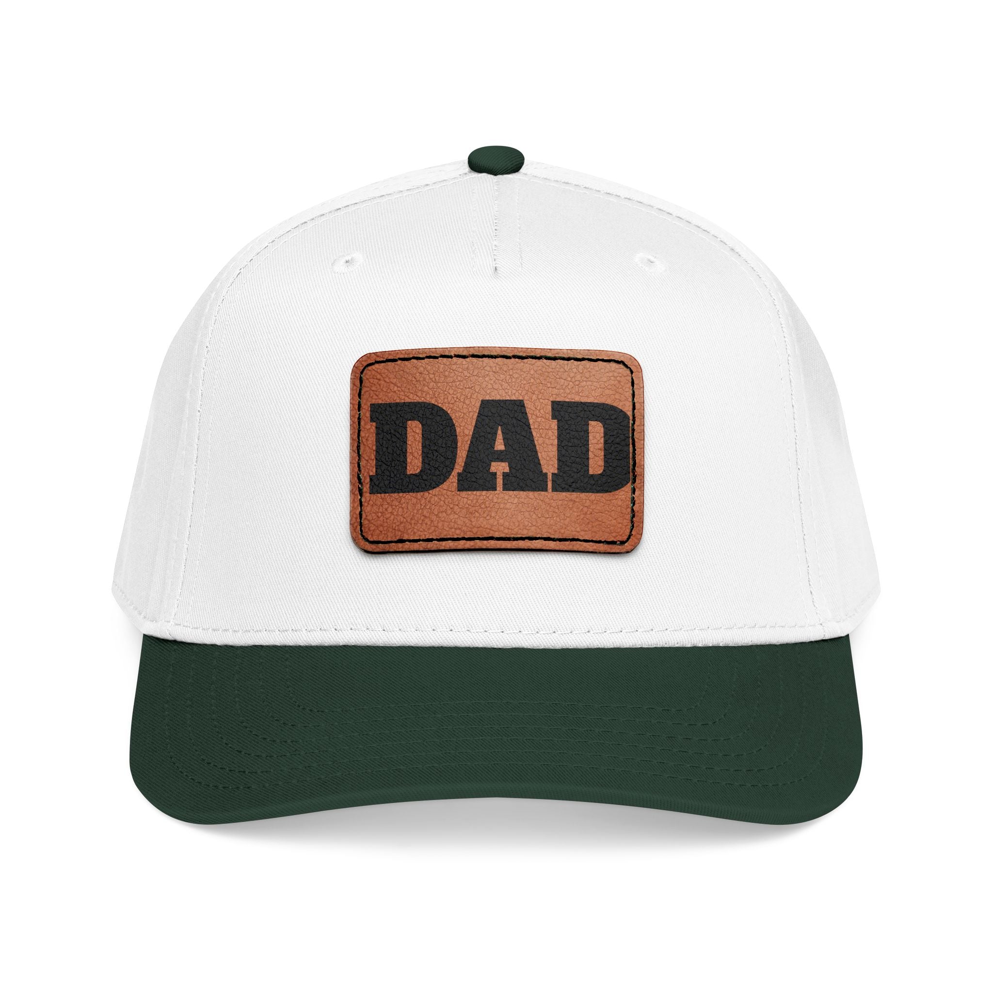 Dad Leather Patch Baseball Cap — Rustic Fathers Day Hat