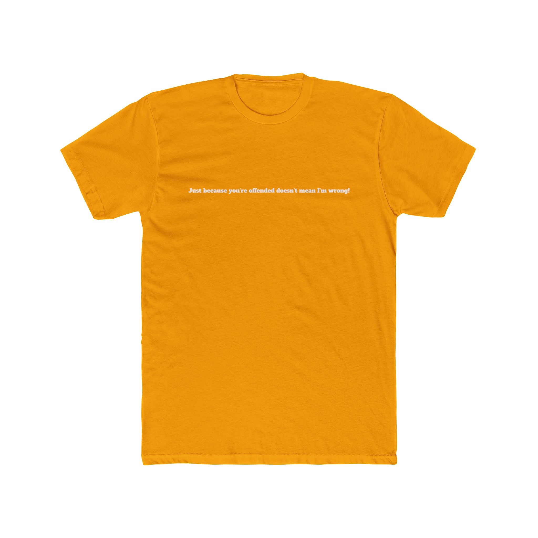 Minimalist Text Tee — “And because peace affects doesn’t mean I’m running” Crew