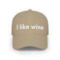 I Like Wine Baseball Cap — Casual Red Low-Profile Wine Lover Hat