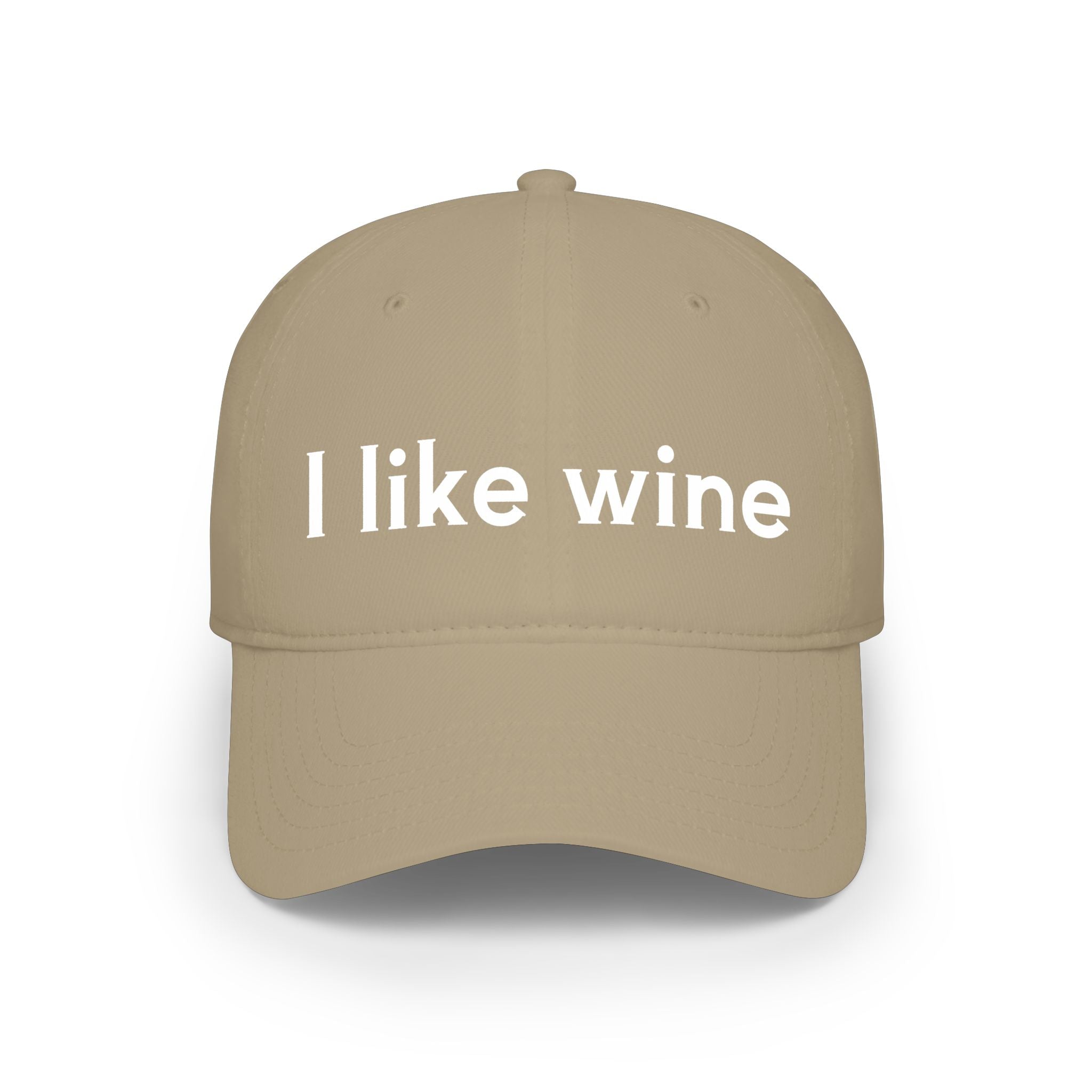 I Like Wine Baseball Cap — Casual Red Low-Profile Wine Lover Hat
