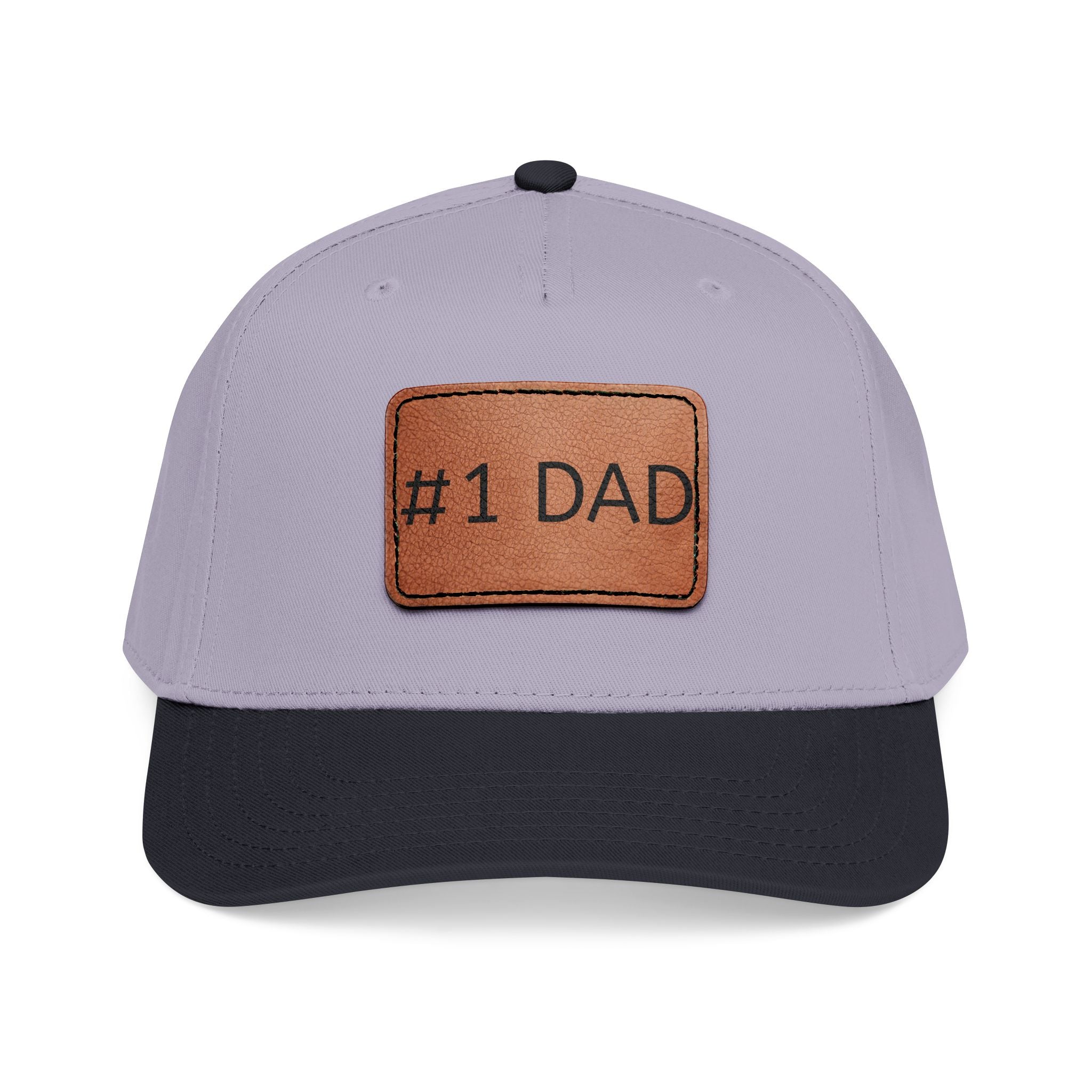 #1 Dad Leather Patch Baseball Cap — Father's Day Gift Hat