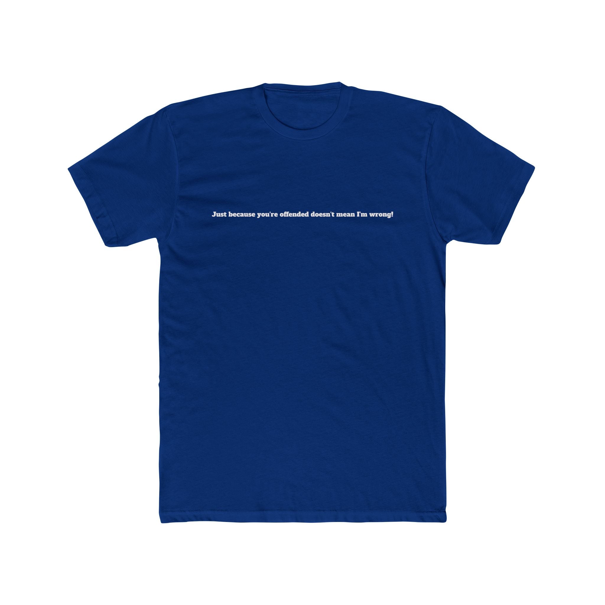 Minimalist Text Tee — “And because peace affects doesn’t mean I’m running” Crew