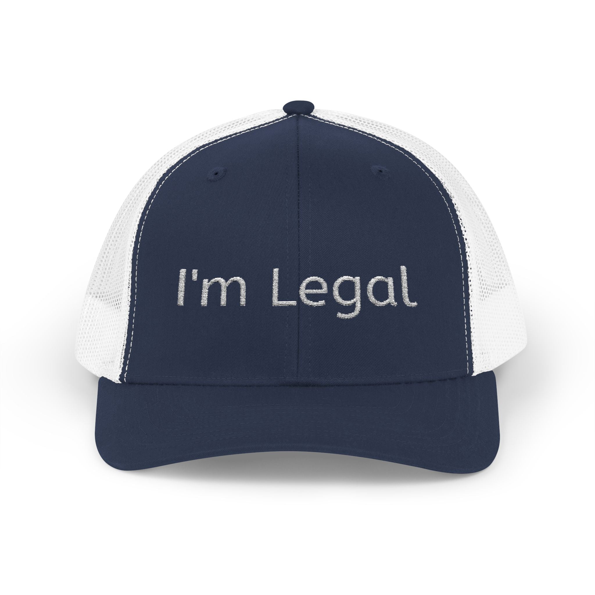 I'm Legal Snapback Trucker Cap – Bold Embroidered Statement Hat for New Citizens & Pride Celebrations