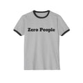 Zero People Ringer Tee — Vintage-Inspired Funny Statement T‑Shirt