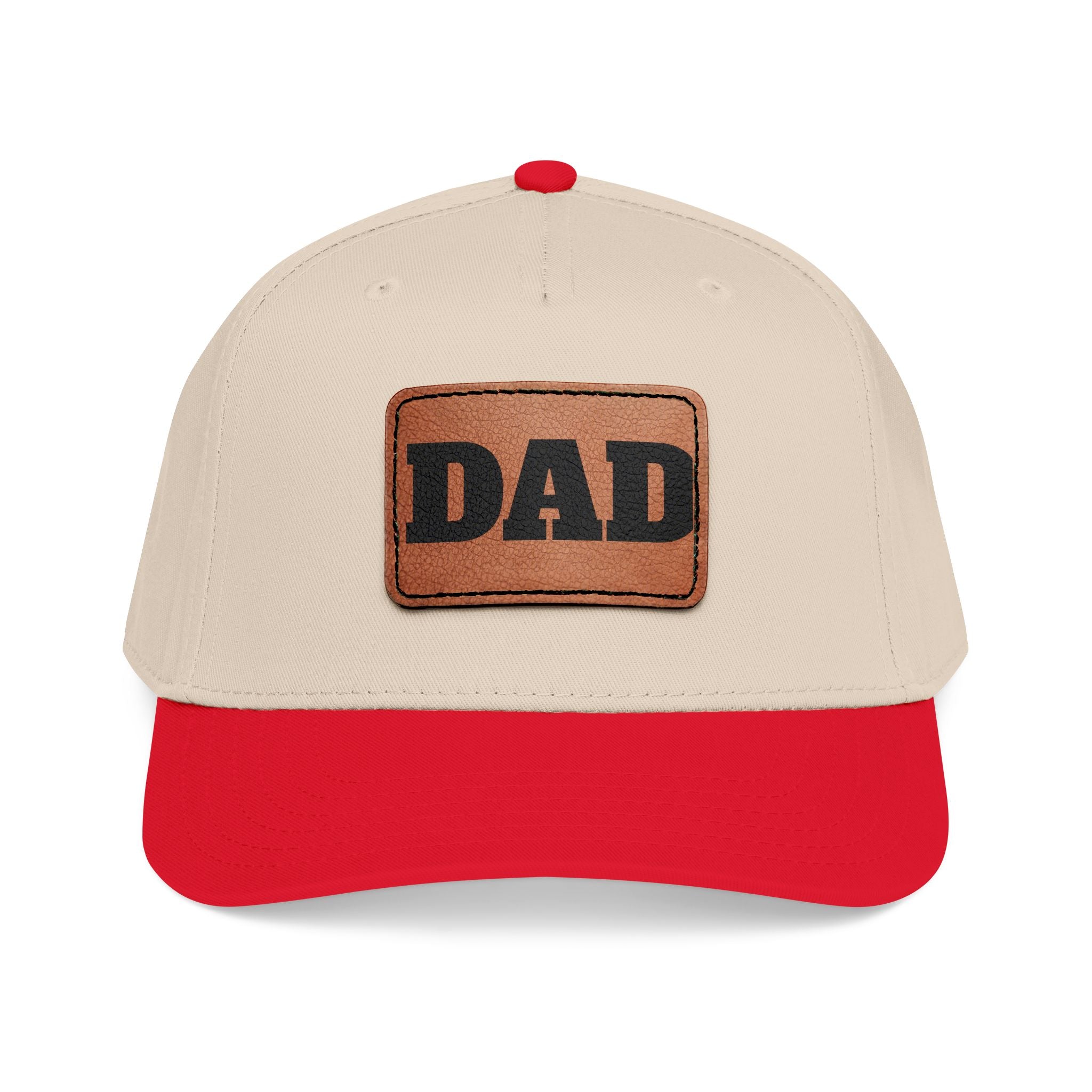 Dad Leather Patch Baseball Cap — Rustic Fathers Day Hat