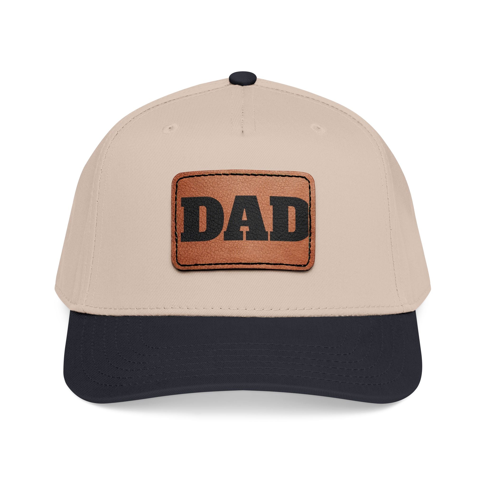 Dad Leather Patch Baseball Cap — Rustic Fathers Day Hat