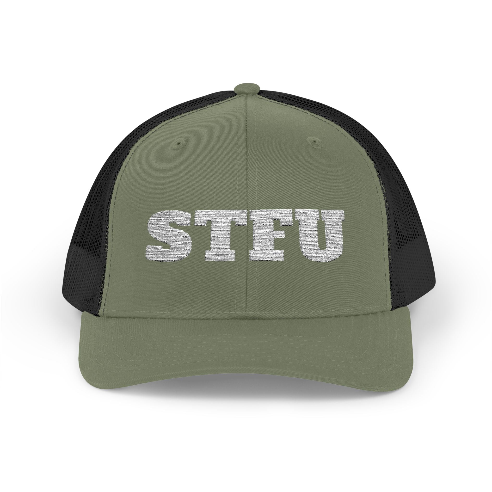 STFU Trucker Cap — Embroidered Snapback Hat