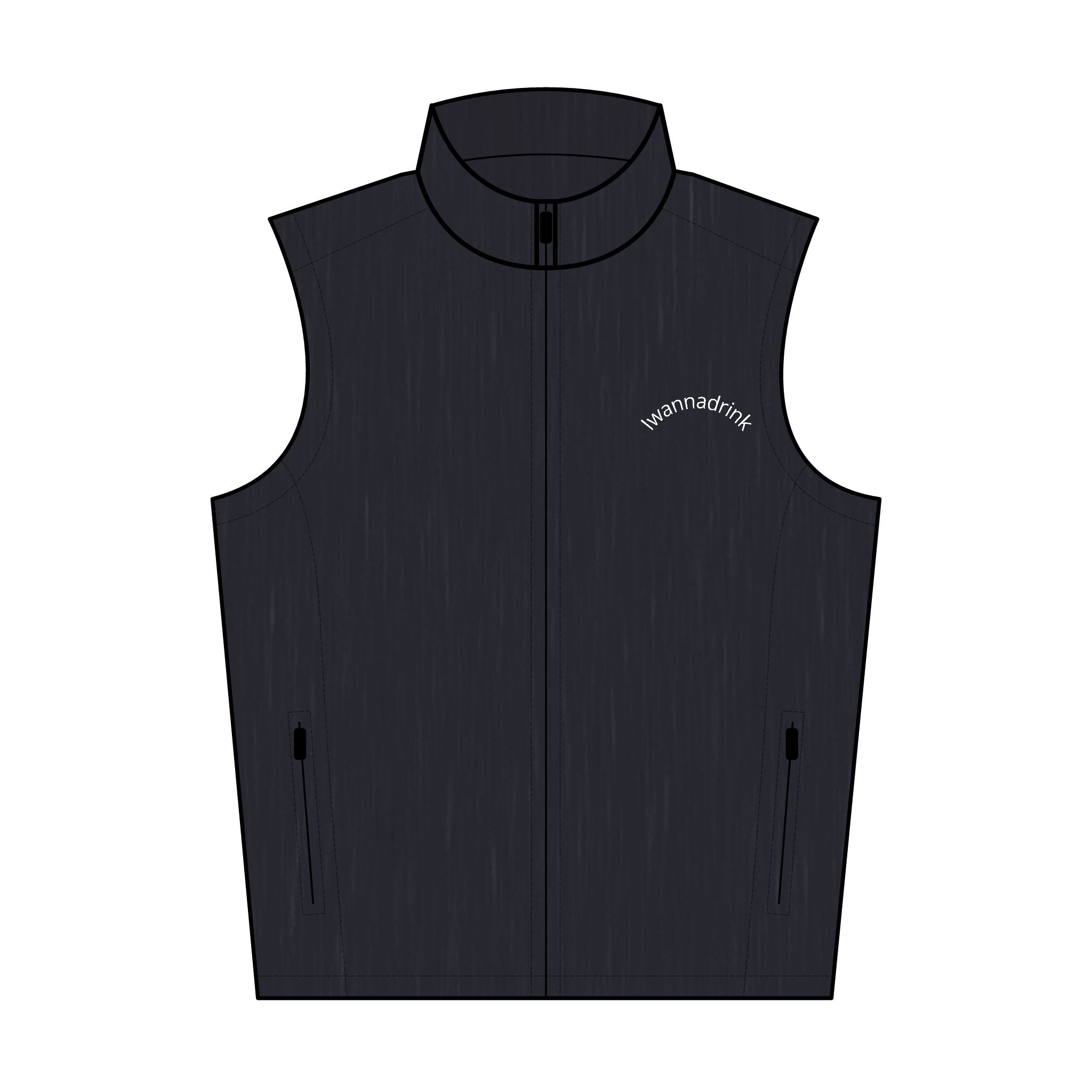 Embroidered Men's Soft Shell Vest — Lightweight Zip-Up Outerwear