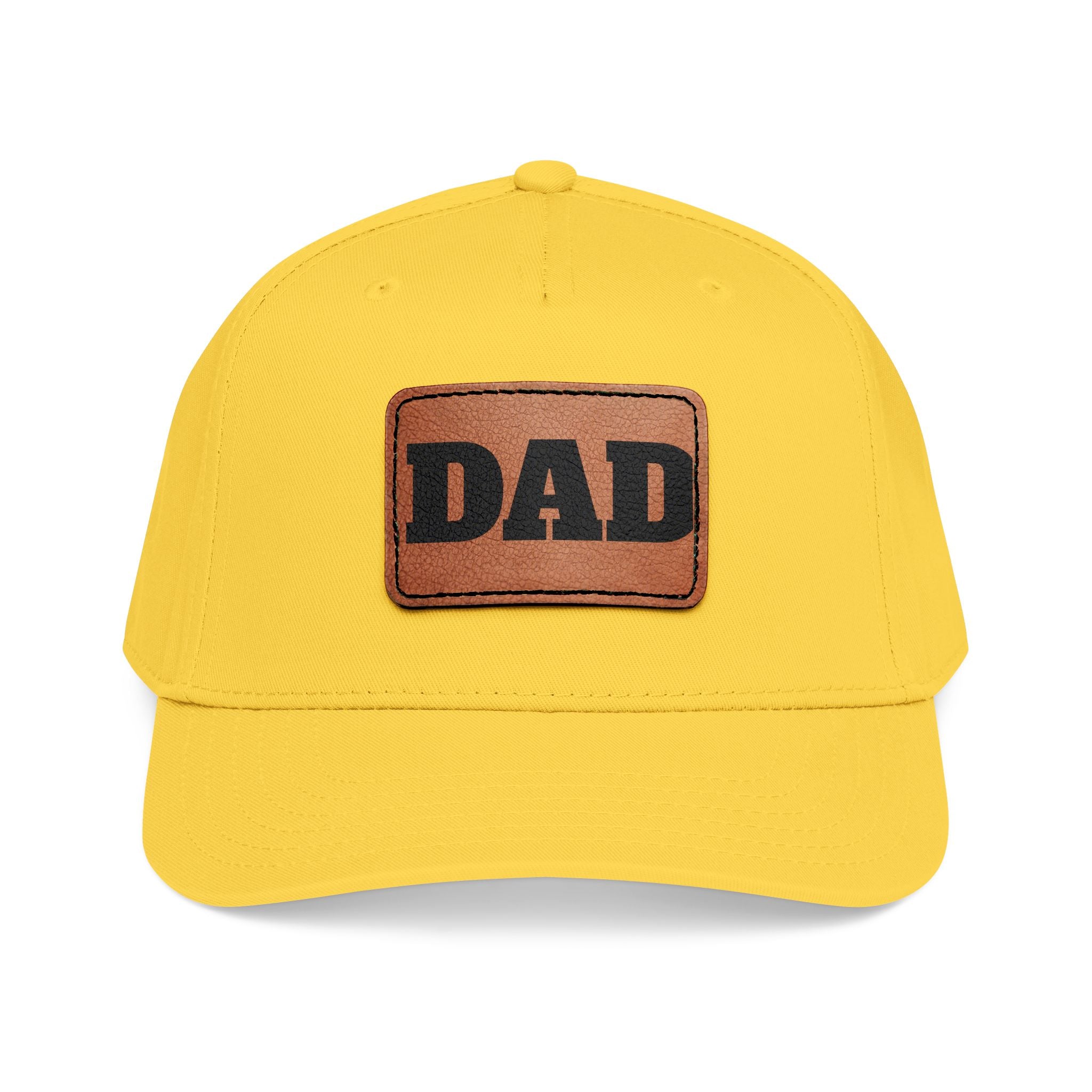 Dad Leather Patch Baseball Cap — Rustic Fathers Day Hat