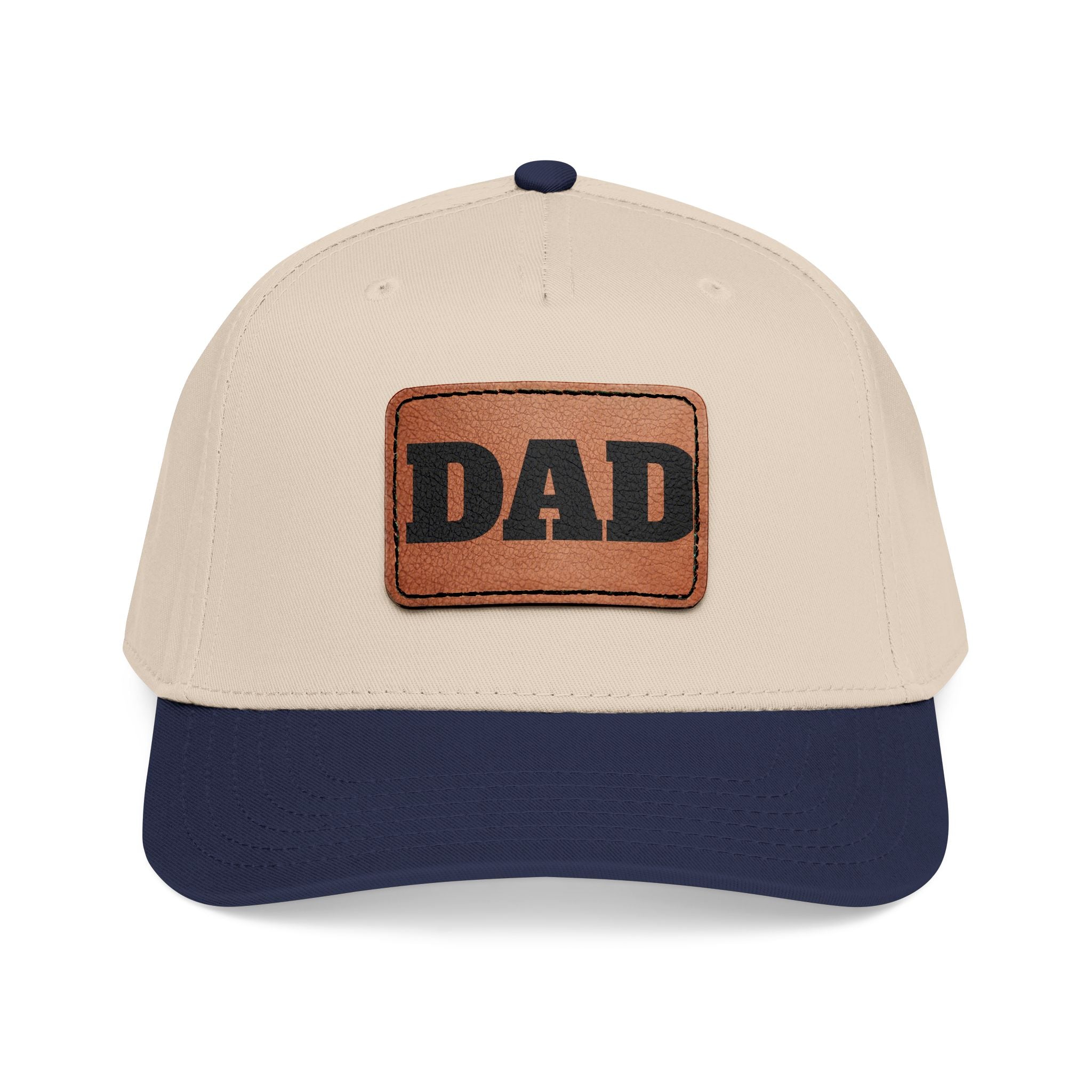 Dad Leather Patch Baseball Cap — Rustic Fathers Day Hat