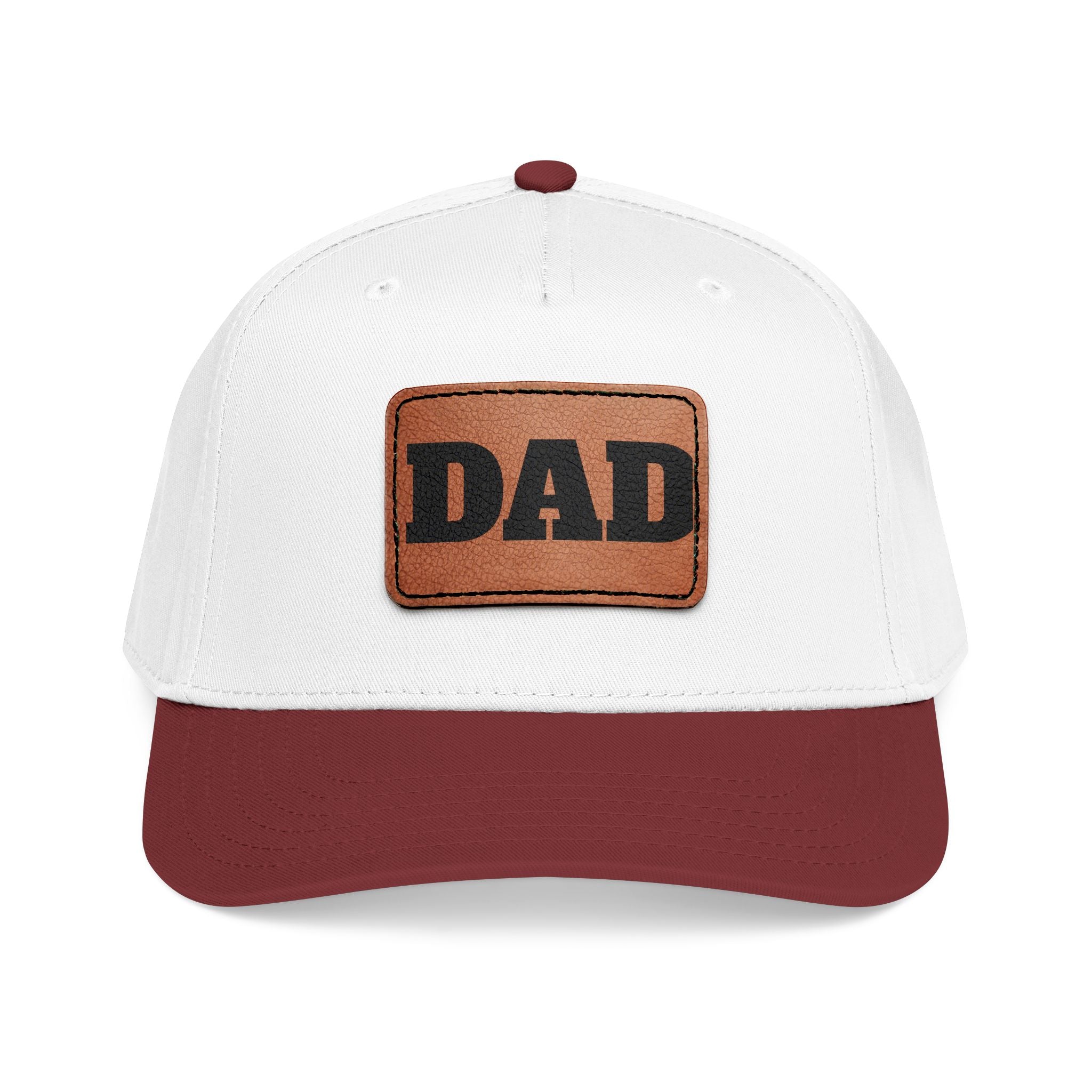 Dad Leather Patch Baseball Cap — Rustic Fathers Day Hat