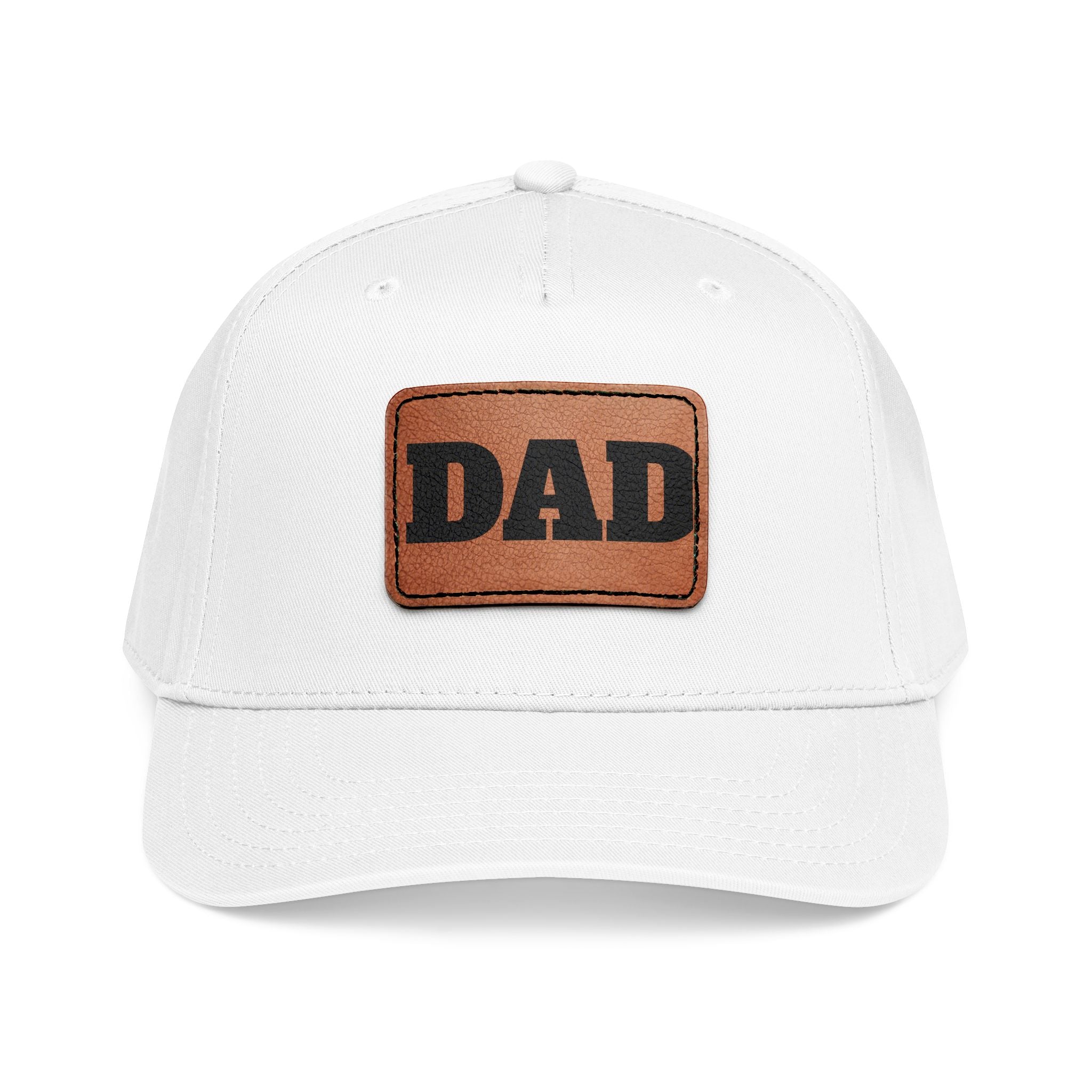 Dad Leather Patch Baseball Cap — Rustic Fathers Day Hat