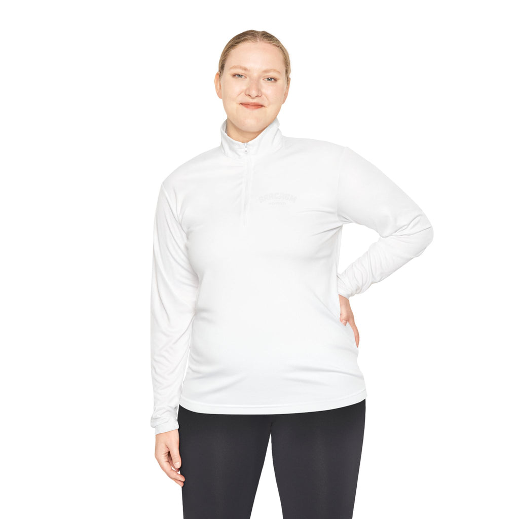Sarcasm Club Quarter-Zip Pullover — Minimal Embroidered Chest Design