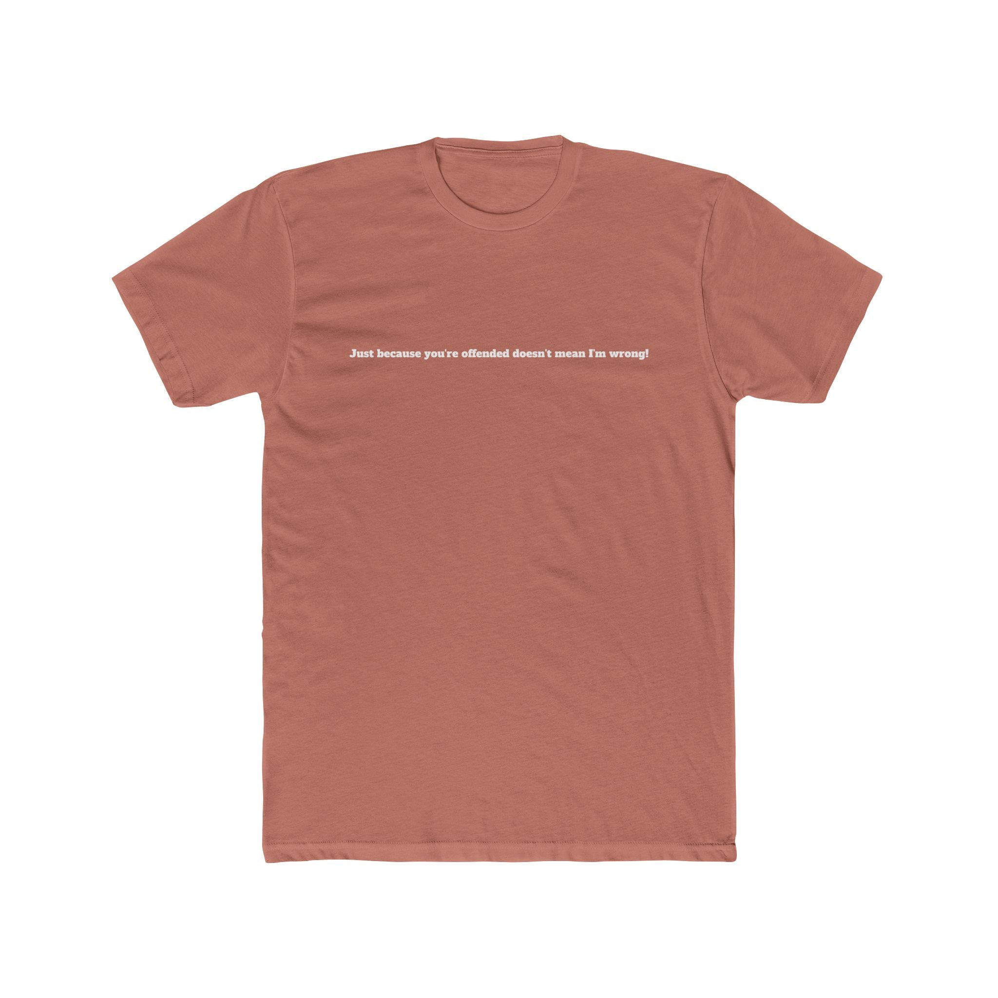 Minimalist Text Tee — “And because peace affects doesn’t mean I’m running” Crew