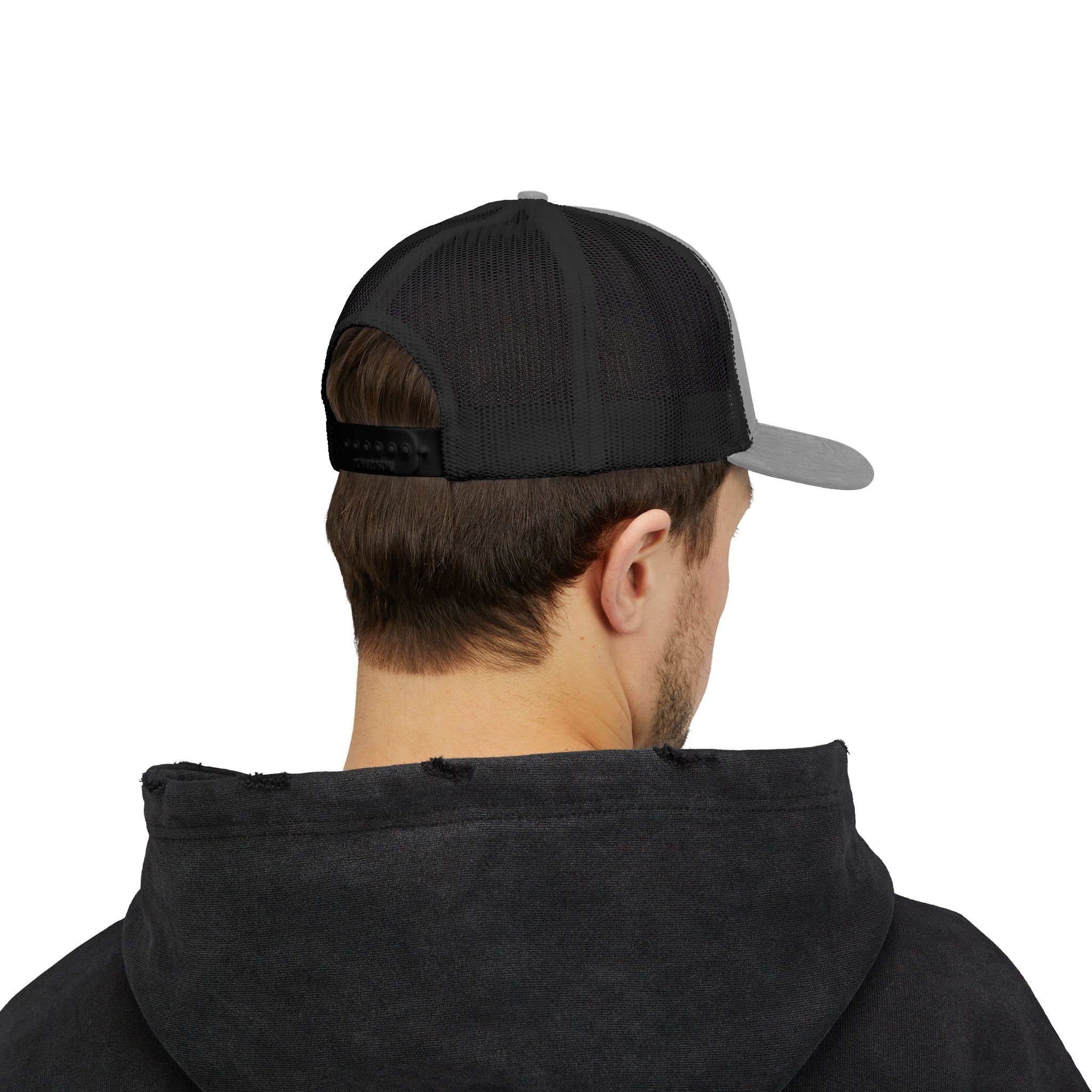 Trucker Cap — "No One Cares!" Embroidered Mesh Snapback