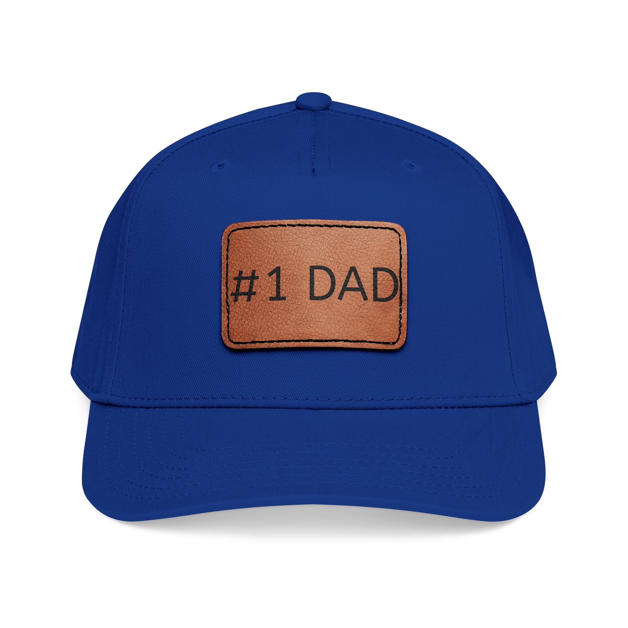 #1 Dad Leather Patch Baseball Cap — Father's Day Gift Hat