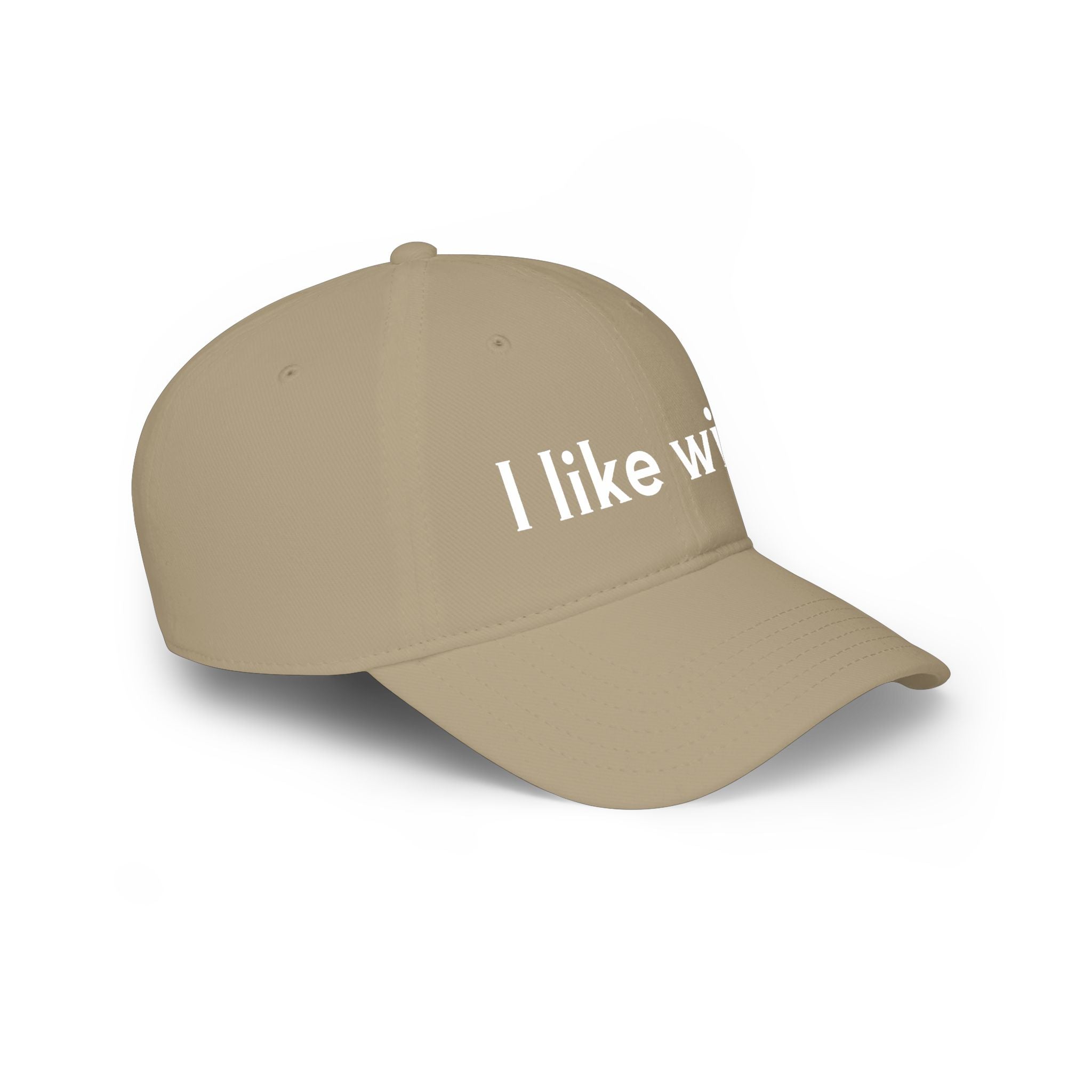 I Like Wine Baseball Cap — Casual Red Low-Profile Wine Lover Hat