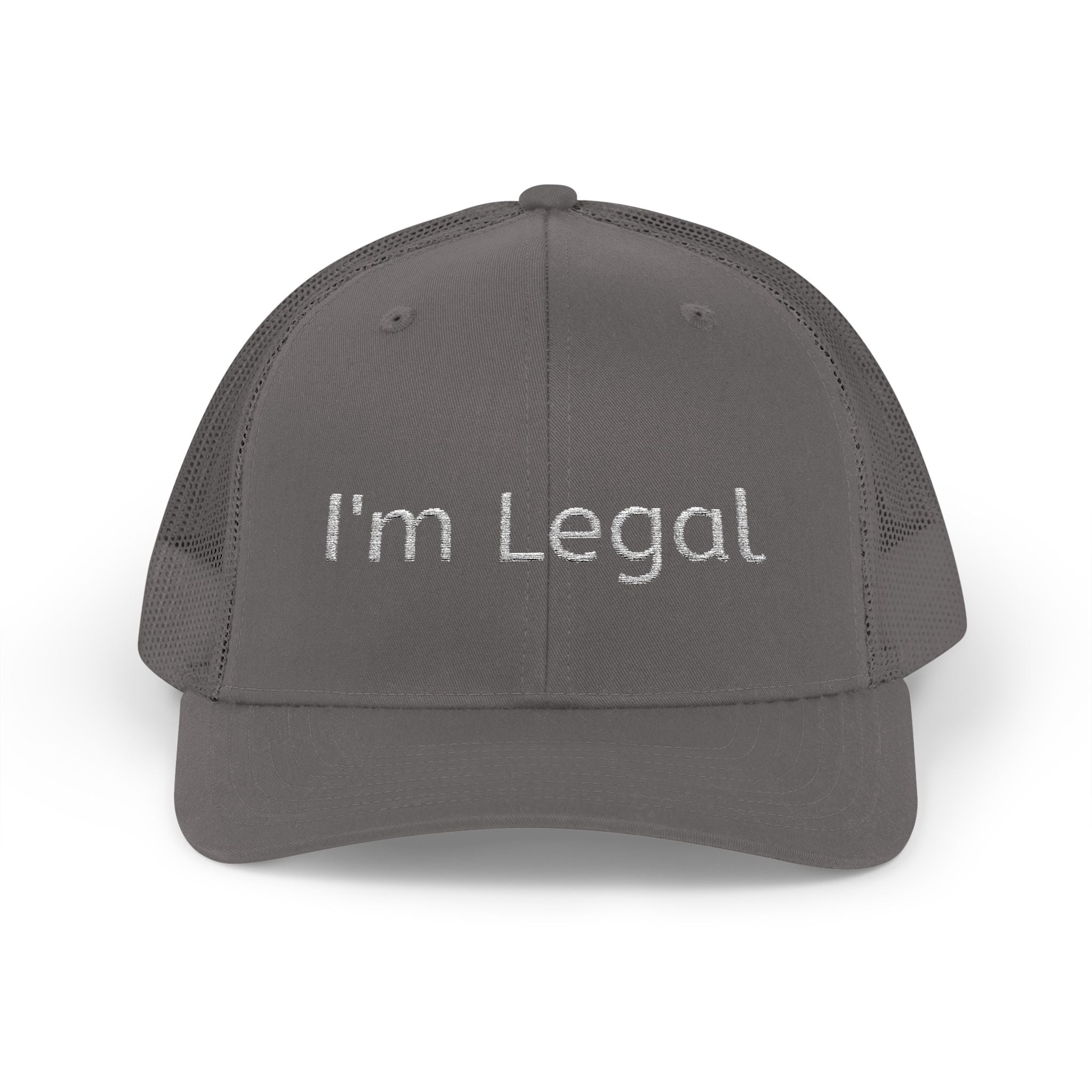 I'm Legal Snapback Trucker Cap – Bold Embroidered Statement Hat for New Citizens & Pride Celebrations