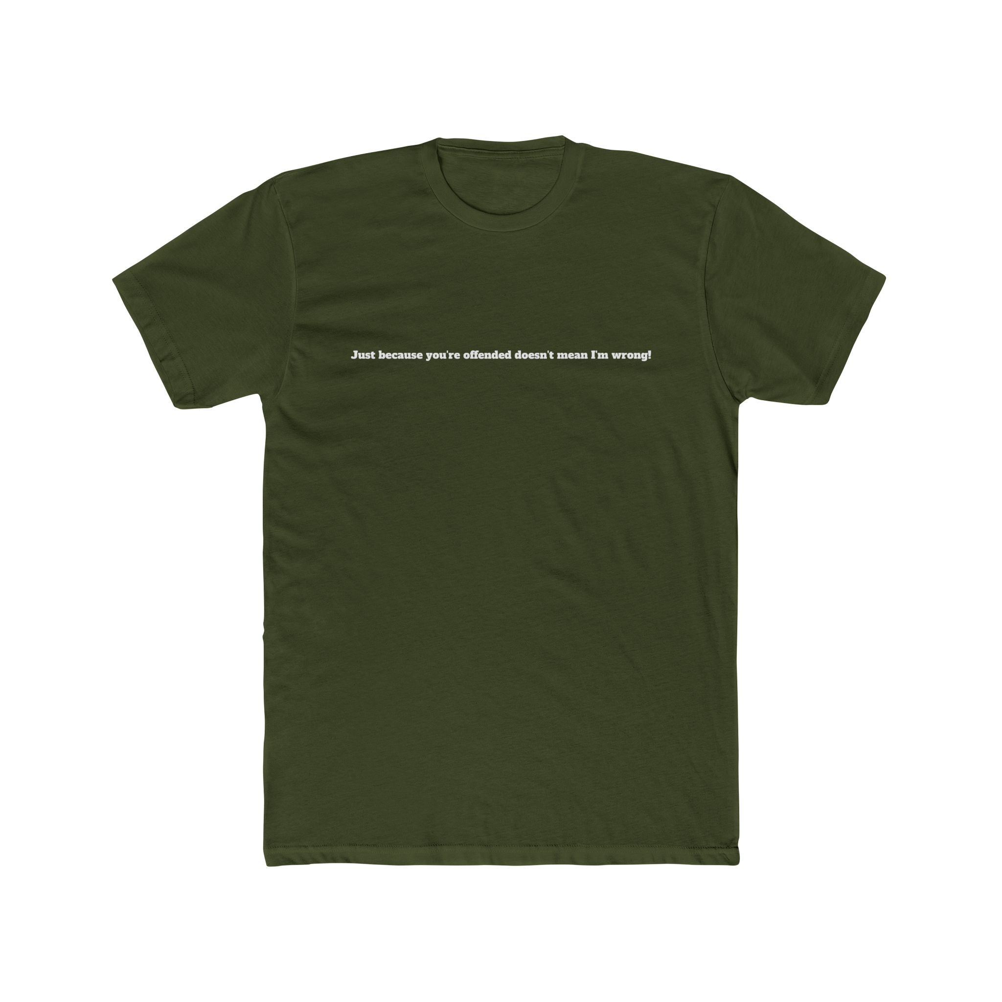 Minimalist Text Tee — “And because peace affects doesn’t mean I’m running” Crew