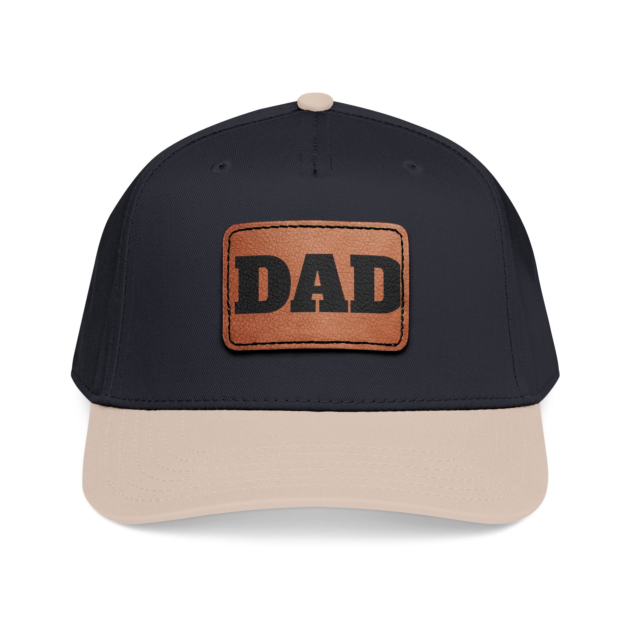 Dad Leather Patch Baseball Cap — Rustic Fathers Day Hat