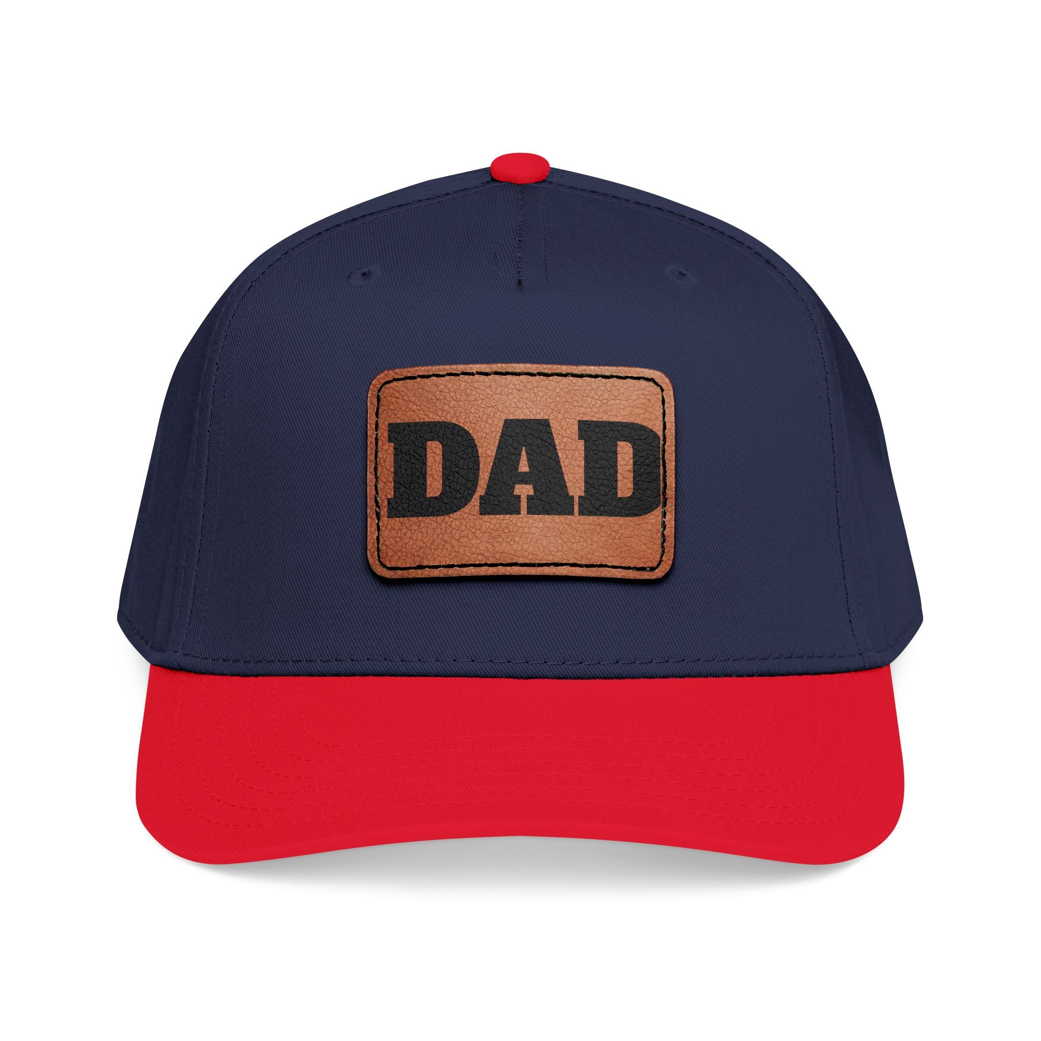 Dad Leather Patch Baseball Cap — Rustic Fathers Day Hat