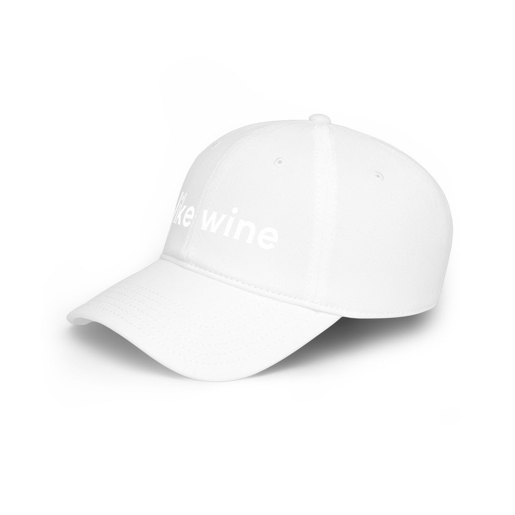 I Like Wine Baseball Cap — Casual Red Low-Profile Wine Lover Hat