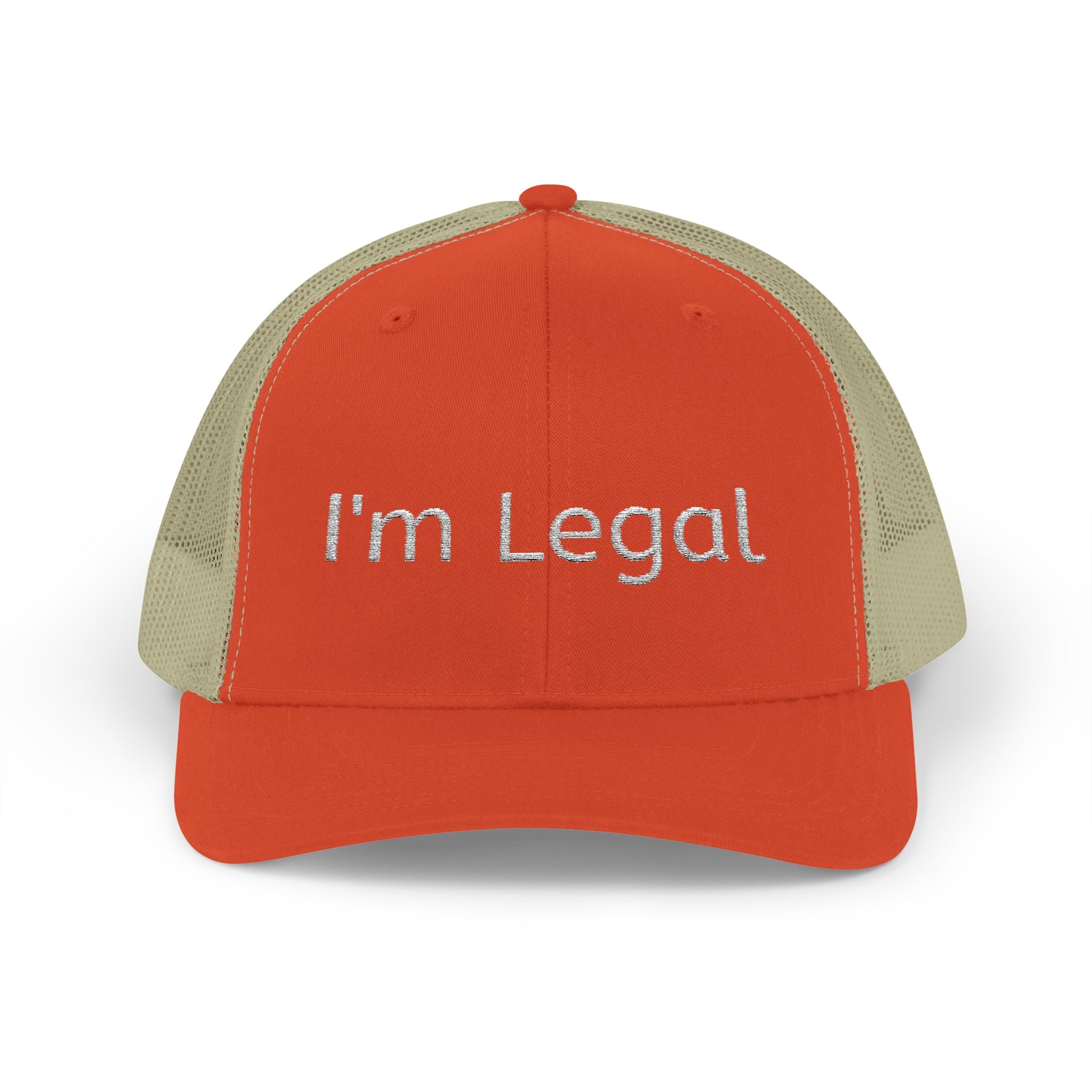 I'm Legal Snapback Trucker Cap – Bold Embroidered Statement Hat for New Citizens & Pride Celebrations