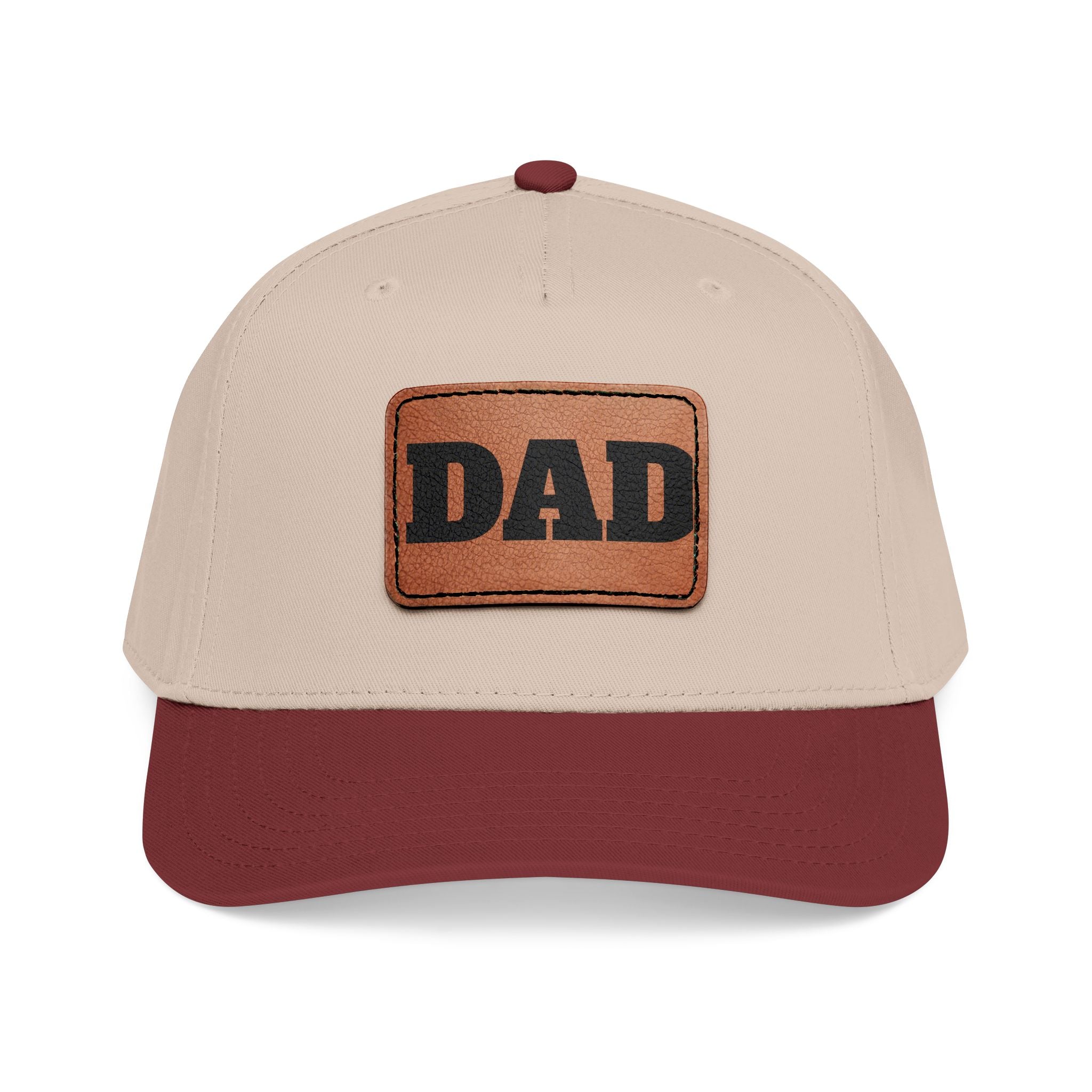 Dad Leather Patch Baseball Cap — Rustic Fathers Day Hat