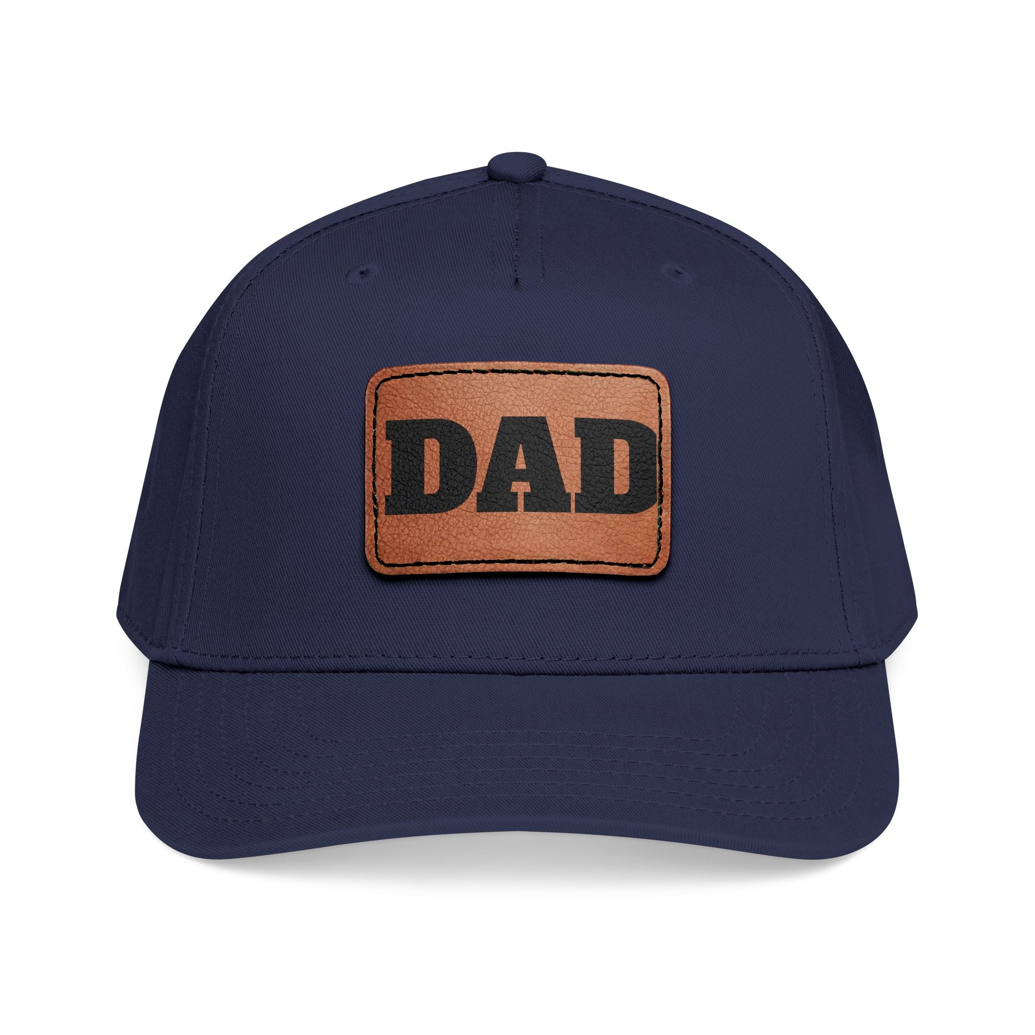 Dad Leather Patch Baseball Cap — Rustic Fathers Day Hat